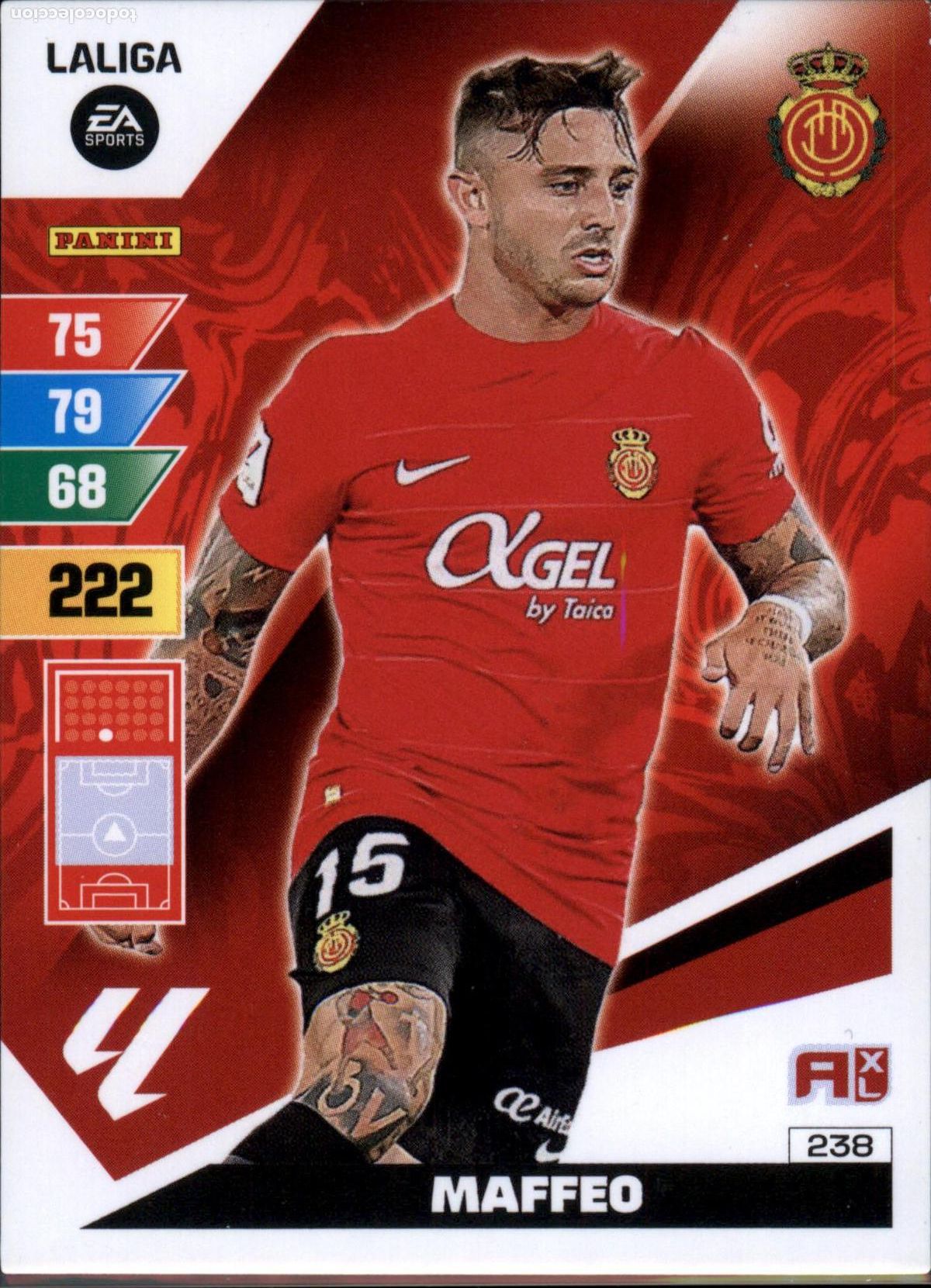 Cromos de f&uacute;tbol: Maffeo N&ordm; 238 RCD Mallorca LaLiga Santander Adrenalyn XL 2023 2024 Panini 24 25
