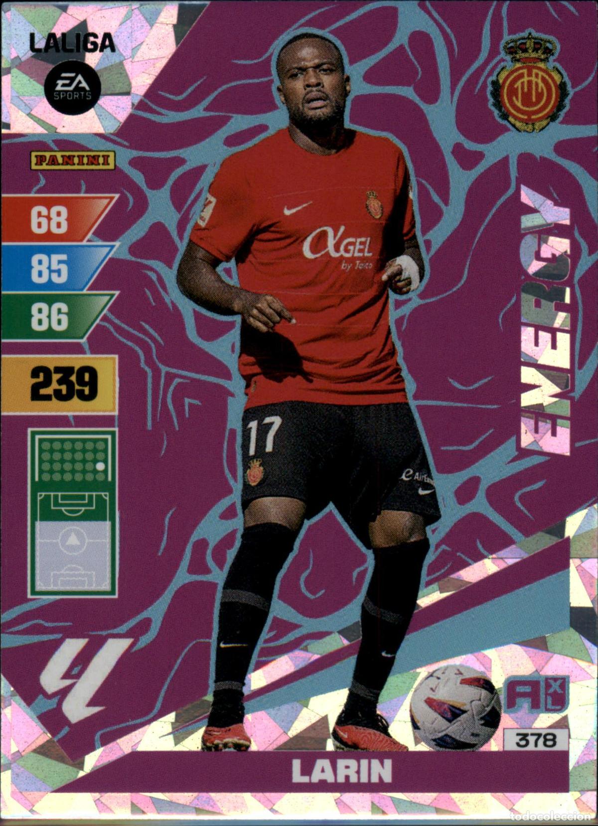 Cromos de f&uacute;tbol: Larin Energy N&ordm; 378 RCD Mallorca LaLiga Santander Adrenalyn XL 2023 2024 Panini 24 25