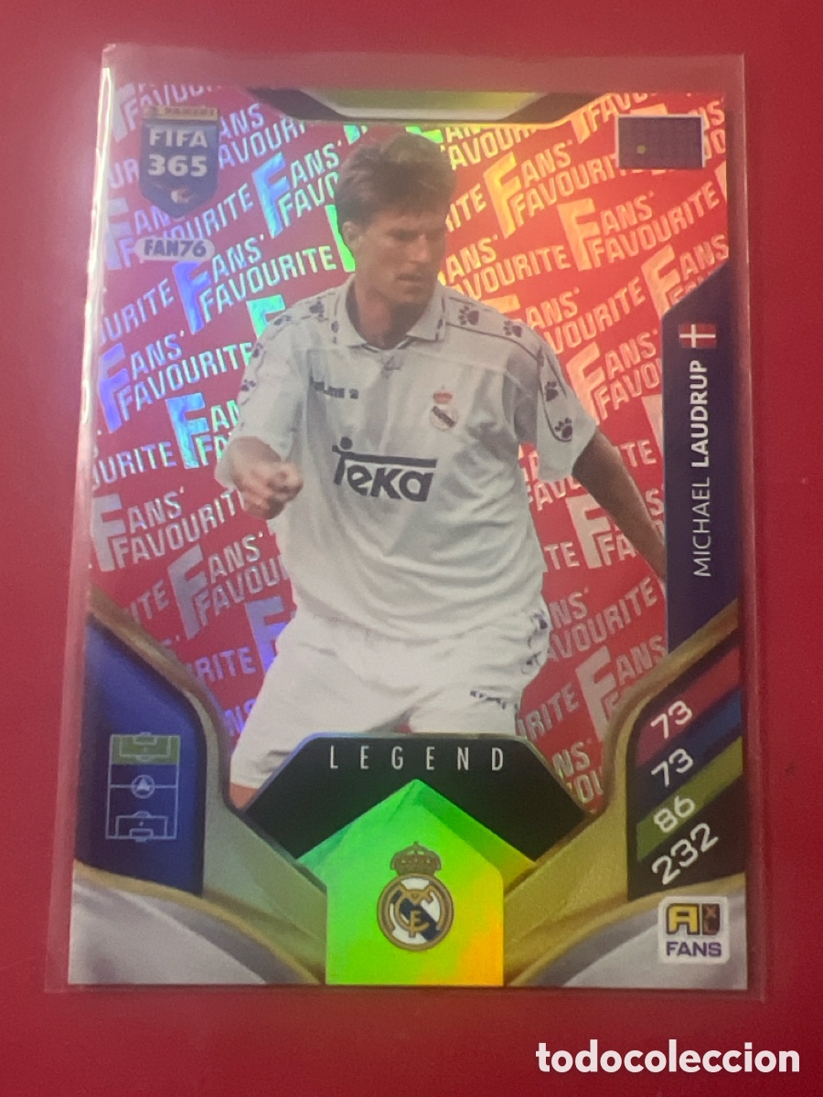 Cromos de f&uacute;tbol: ADRENALYN FIFA 365 2025 2026 25 26 PANINI LAUDRUP LEGEND FAN76 RED ROJO REAL MADRID FANS FAVOURITE
