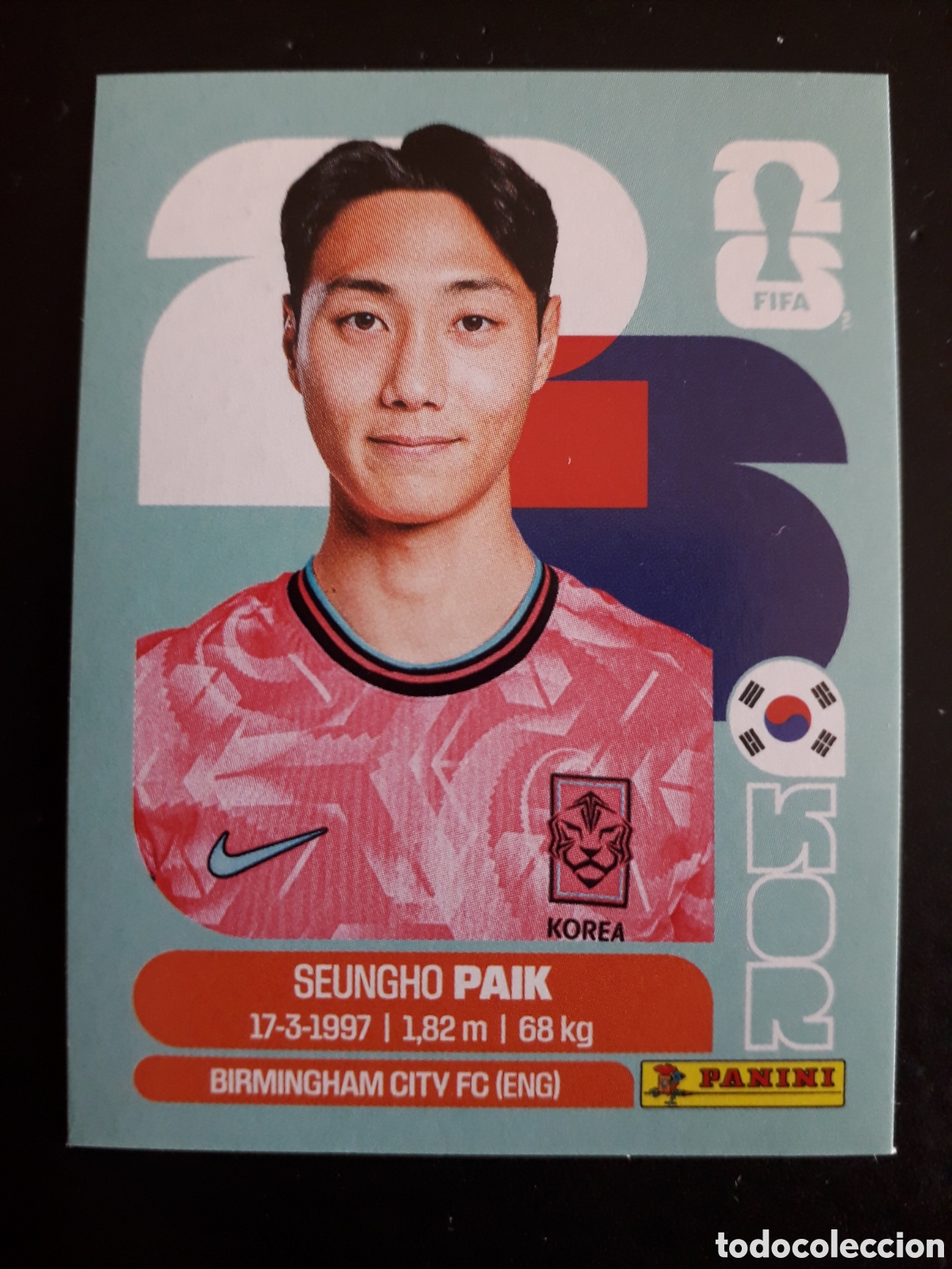 Figurine di Calcio: PAIK COREA DEL SUR KOR 14 MUNDIAL F&Uacute;TBOL 2026 FIFA WORLD CUP PANINI SIN PEGAR PEDIDO M&Iacute;NIMO 3&euro;