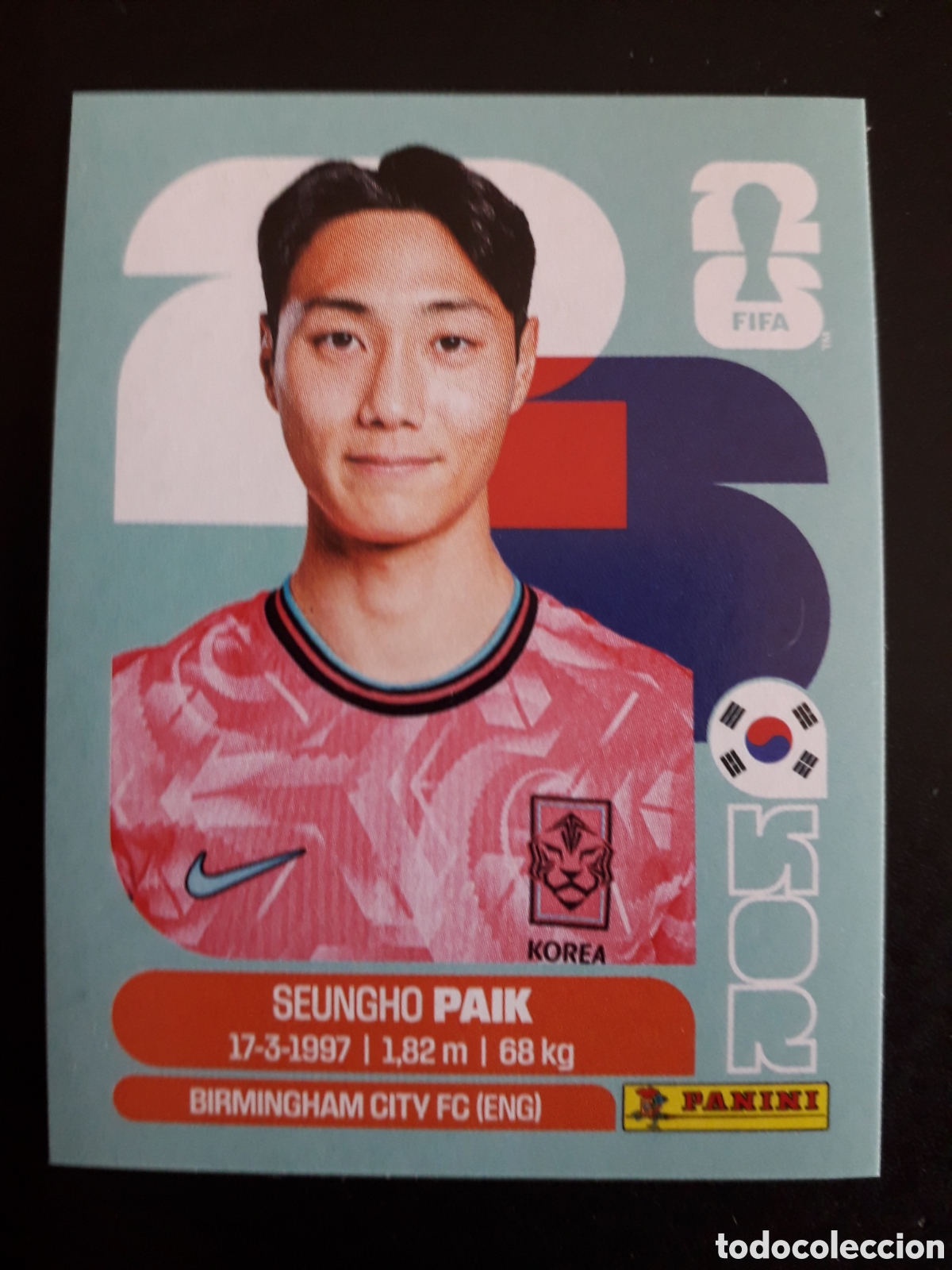 Cartes &agrave; collectionner de Football: PAIK COREA DEL SUR KOR 14 MUNDIAL F&Uacute;TBOL 2026 FIFA WORLD CUP PANINI SIN PEGAR PEDIDO M&Iacute;NIMO 3&euro;