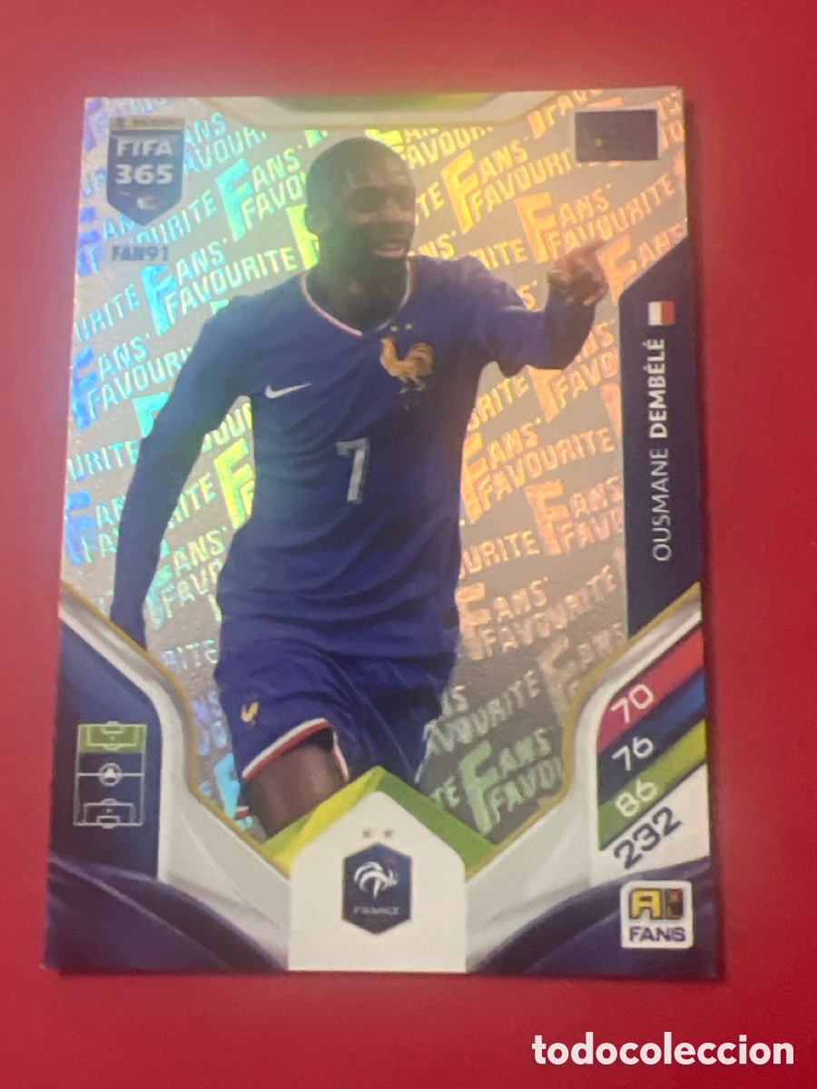 Football Stickers: E1451. FIFA 365 ADRENALYN 2025 2026 25 26 ALBUM PANINI LIGA N FAN91 FAN 91 FRANCIA OUSMANE DEMBELE