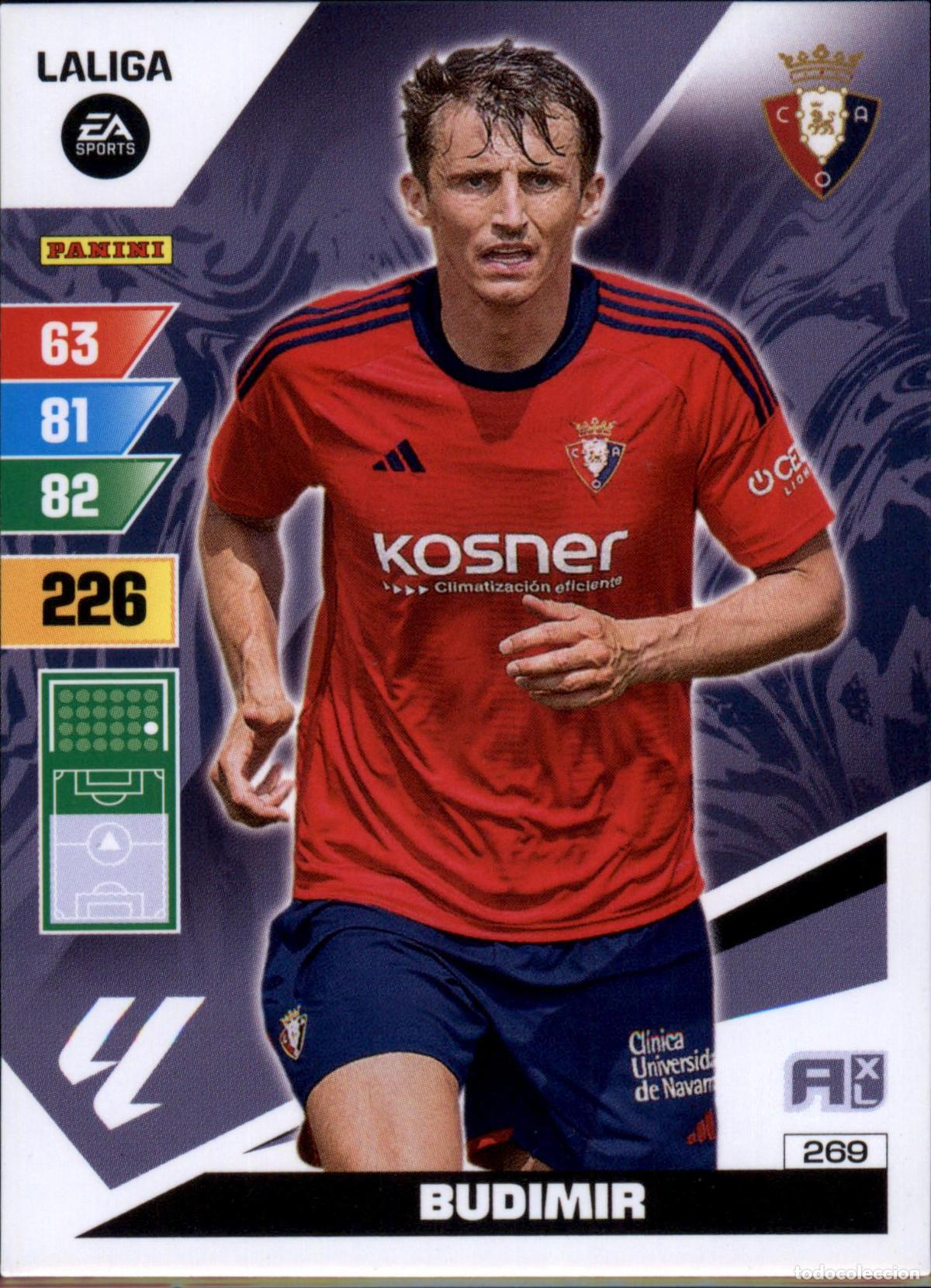 Football Stickers: Budimir N&ordm; 269 CA Osasuna LaLiga Santander Adrenalyn XL 2023 2024 Panini 24 25