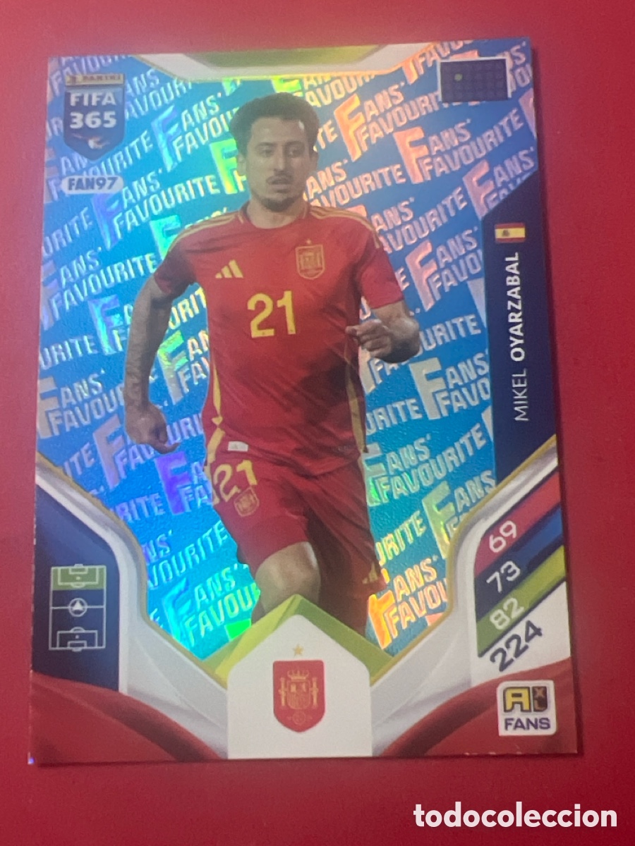 Cromos de f&uacute;tbol: E1457. FAN97 MIKEL OYARZABAL (ESPA&Ntilde;A) FANS FAVOURITE BLUE AZUL PANINI ADRENALYN XL FIFA 365 2026 26