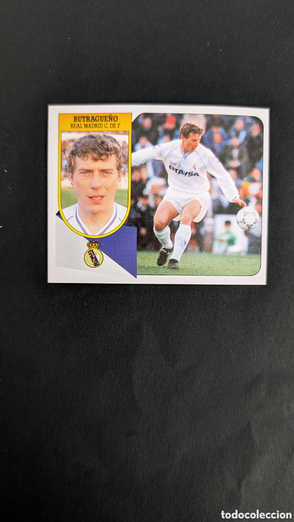 Cromos de Futebol: BUTRAGUE&Ntilde;O REAL MADRID CART&Oacute;N LIGA ESTE 1991/92 91 92 NUNCA PEGADO SIN PEGAR