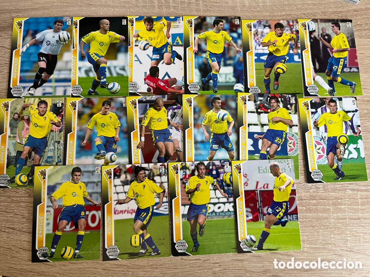 Cromos de f&uacute;tbol: C&Aacute;DIZ MEGACRACKS MGK 2005 2006 05 06 LOTE B&Aacute;SICO