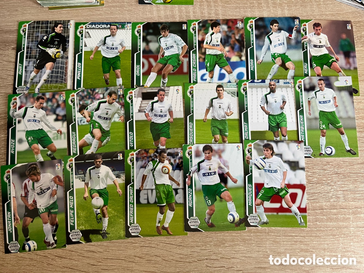Fu&szlig;ball-Sticker: RACING DE SANTANDER MEGACRACKS MGK 2005 2006 05 06 LOTE B&Aacute;SICO COMPLETO