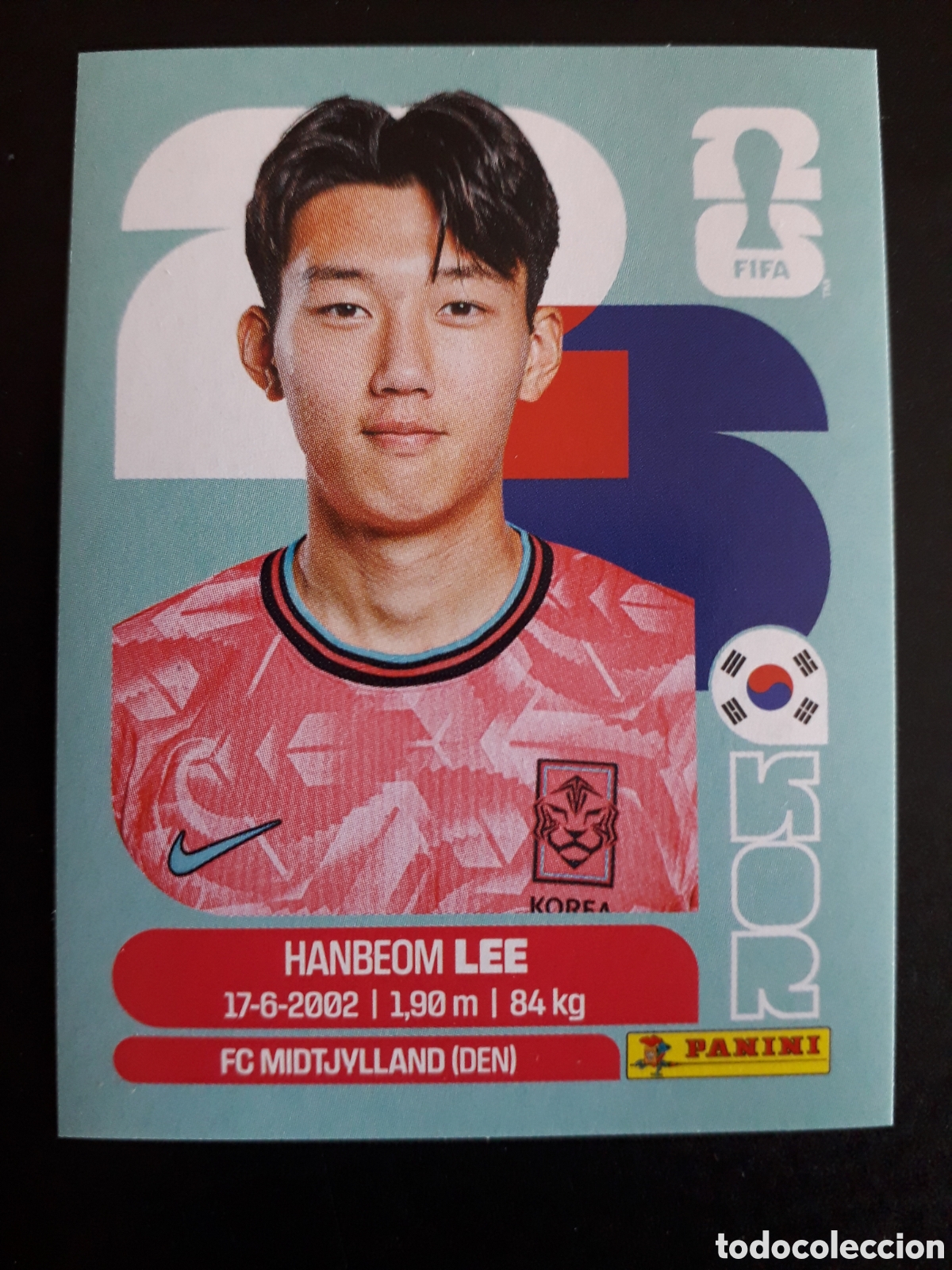 Fu&szlig;ball-Sticker: H LEE COREA DEL SUR KOR 7 MUNDIAL F&Uacute;TBOL 2026 FIFA WORLD CUP PANINI SIN PEGAR PEDIDO M&Iacute;NIMO 3&euro;