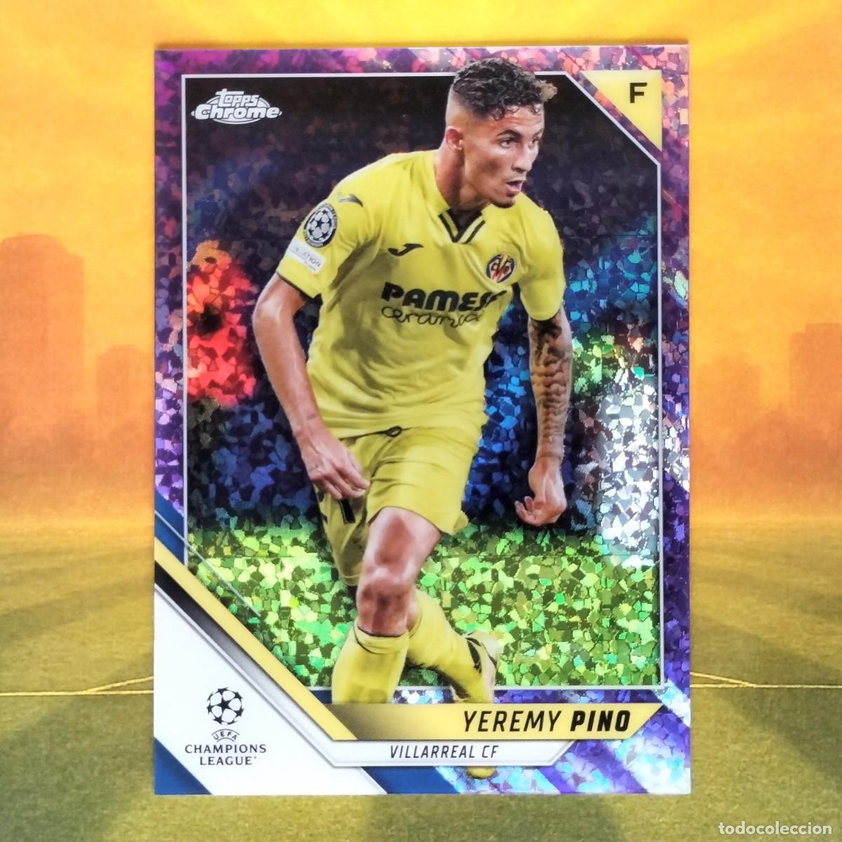 Fu&szlig;ball-Sticker: #106 Yeremy Pino Mini Diamonds Purple 103/250 | Villarreal CF | 2021 2022 Topps Chrome UCL
