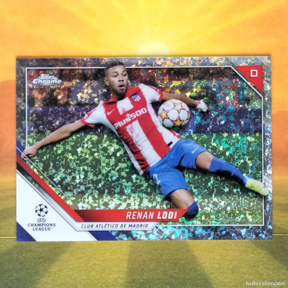Cromos de f&uacute;tbol: #122 Renan Lodi Silver Mini Diamond 87/275 | Atletico de Madrid | 2021 2022 Topps Chrome UCL