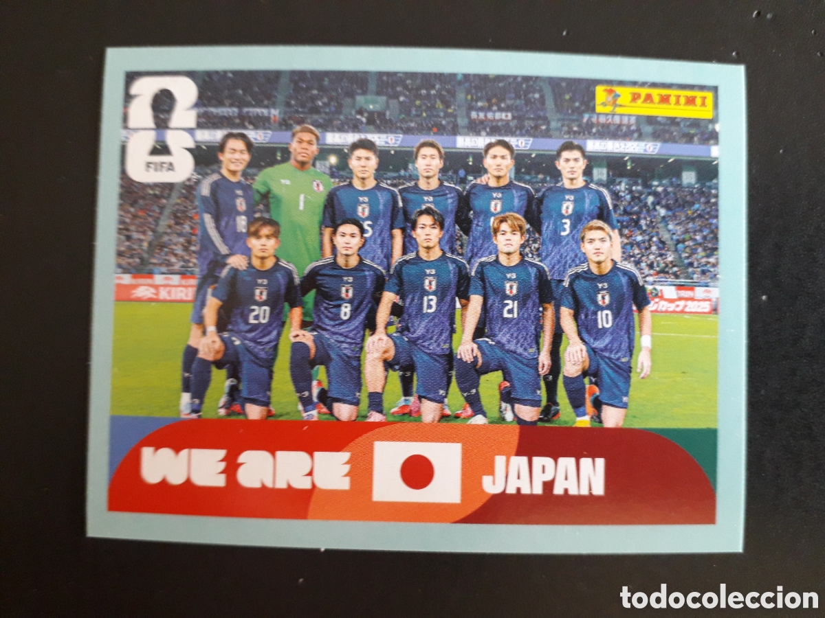 Cromos de f&uacute;tbol: EQUIPO JAP&Oacute;N JPN 13 MUNDIAL F&Uacute;TBOL 2026 FIFA WORLD CUP PANINI SIN PEGAR PEDIDO M&Iacute;NIMO 3&euro;