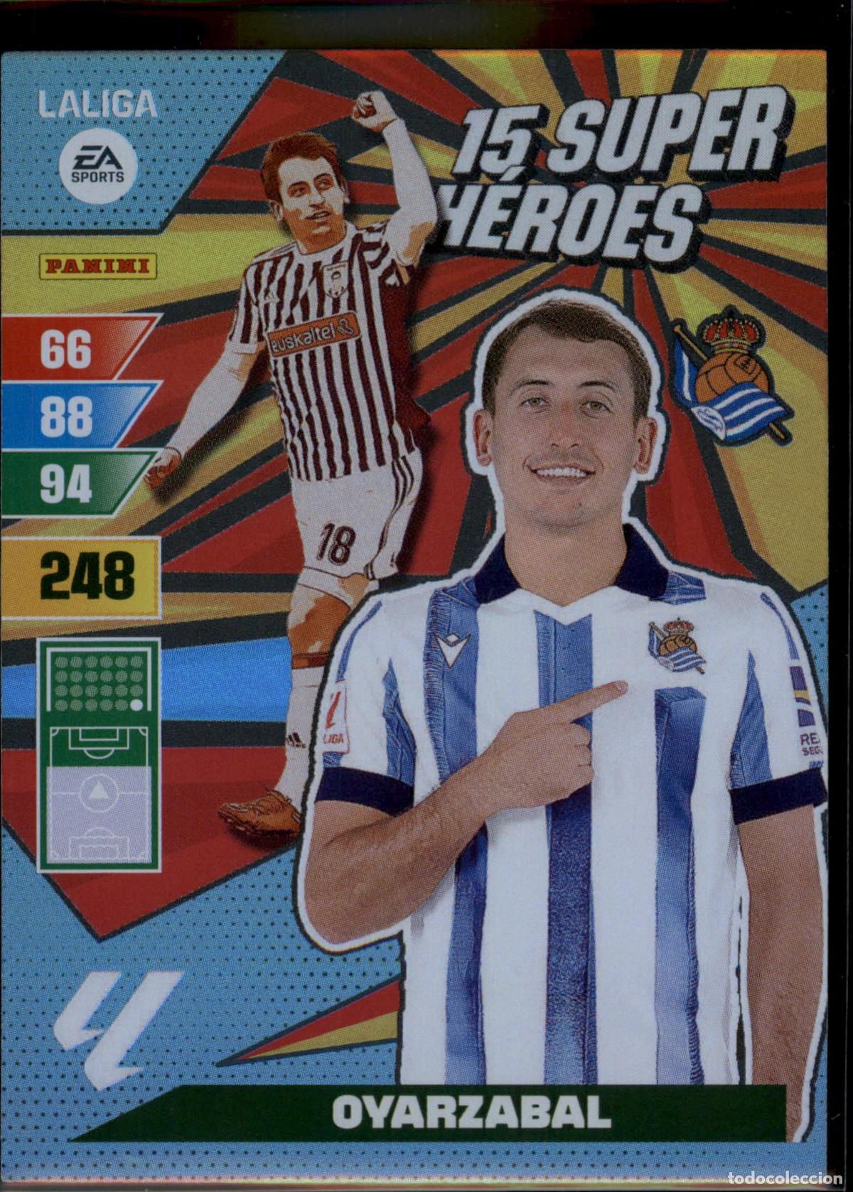 Cromos de f&uacute;tbol: Oyarzabal Super H&eacute;roes Real Sociedad Liga Santander Adrenalyn XL 2023 2024 Panini 24 25
