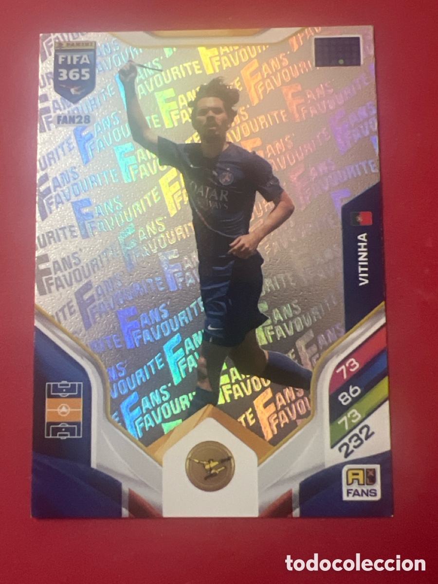 Cromos de f&uacute;tbol: E1465. FAN28 base fan VITINHA PSG BRASIL ADRENALYN 365 2025 2026 25 26 CROMO PANINI TOPPS