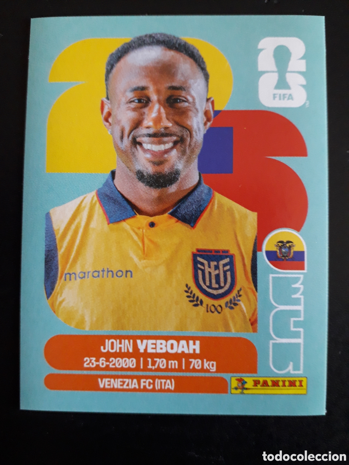 Cromos de f&uacute;tbol: YEBOAH ECUADOR ECU 14 MUNDIAL F&Uacute;TBOL 2026 FIFA WORLD CUP PANINI SIN PEGAR PEDIDO M&Iacute;NIMO 3&euro;