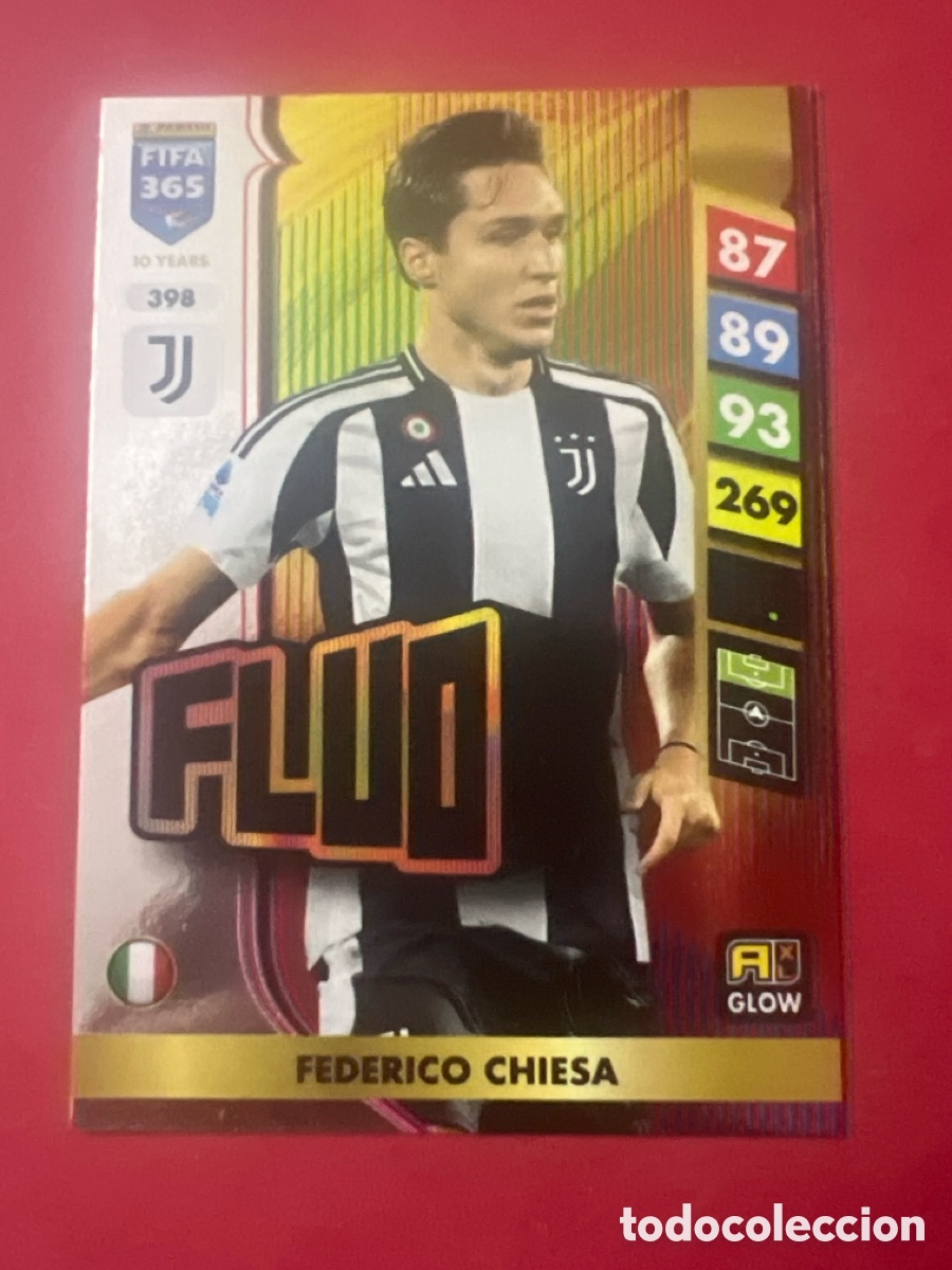 Cromos de f&uacute;tbol: E1471. FIFA 365 ADRENALYN XL 2025 N&ordm; 398 Federico Chiesa Fluo