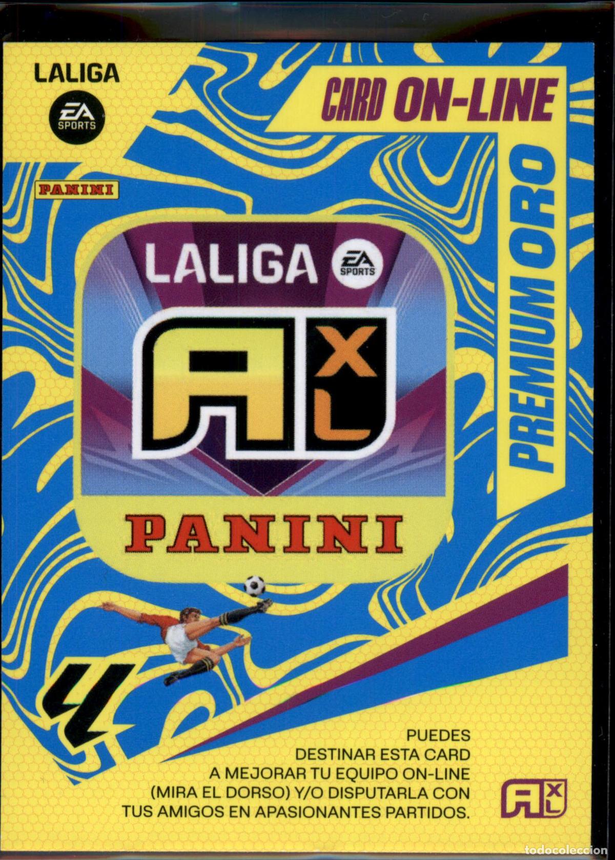 Cromos de f&uacute;tbol: Card On-Line Premium Oro LaLiga Santander Adrenalyn XL 2023 2024 Panini 24 25