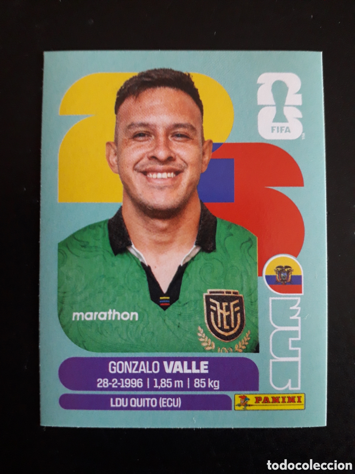 Cromos de f&uacute;tbol: VALLE ECUADOR ECU 3 MUNDIAL F&Uacute;TBOL 2026 FIFA WORLD CUP PANINI SIN PEGAR PEDIDO M&Iacute;NIMO 3&euro;
