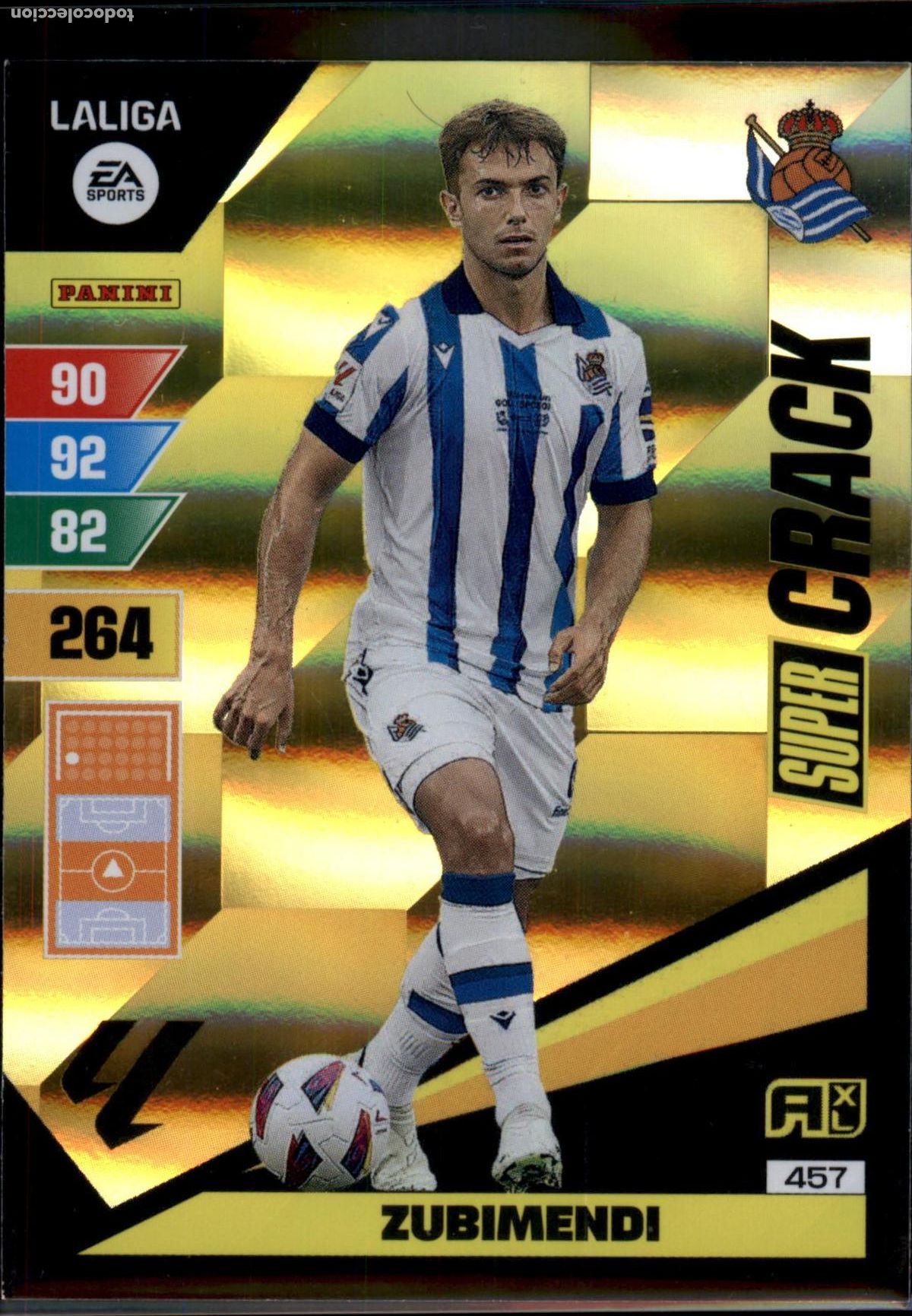 Cromos de f&uacute;tbol: Zubimendi Super Crack N&ordm; 457 Real Sociedad LaLiga Santander Adrenalyn XL 2023 2024 Panini 24 25