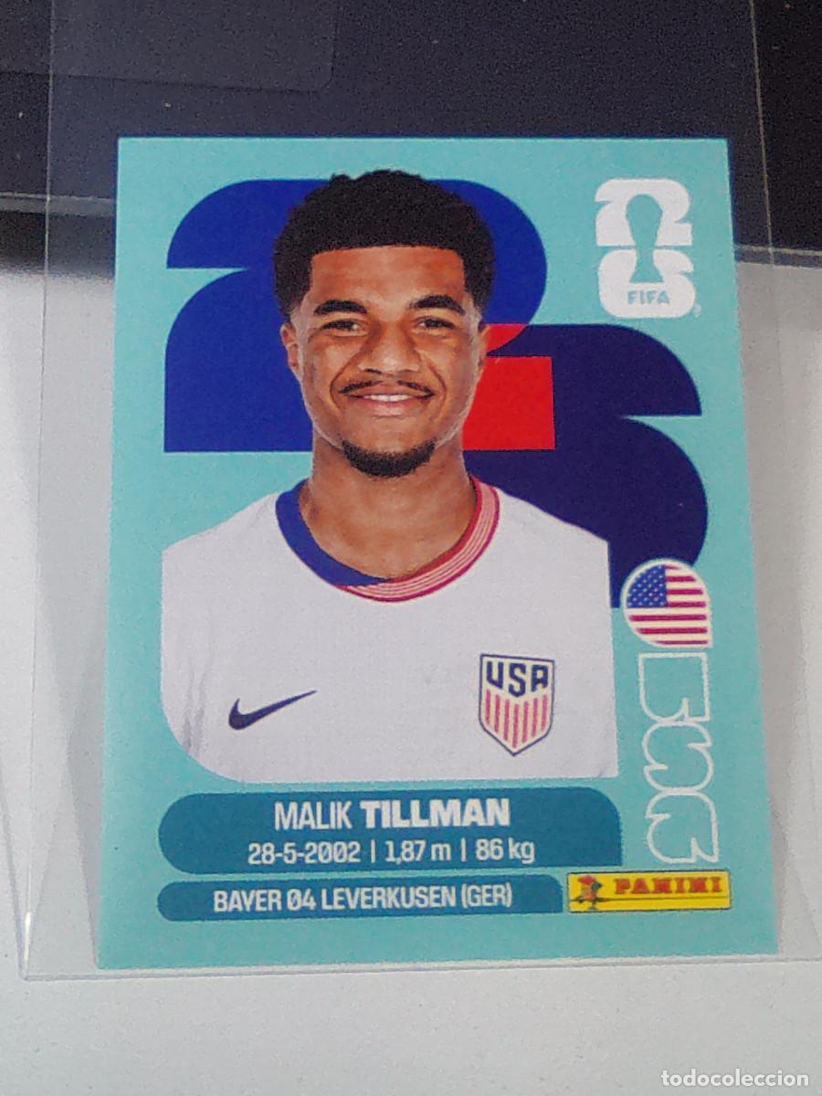 Cromos de f&uacute;tbol: B30 USA15 MALIK TILLMAN 15 ESTADOS UNIDOS USA MUNDIAL FIFA WORLD CUP 2026 STICKER PANINI