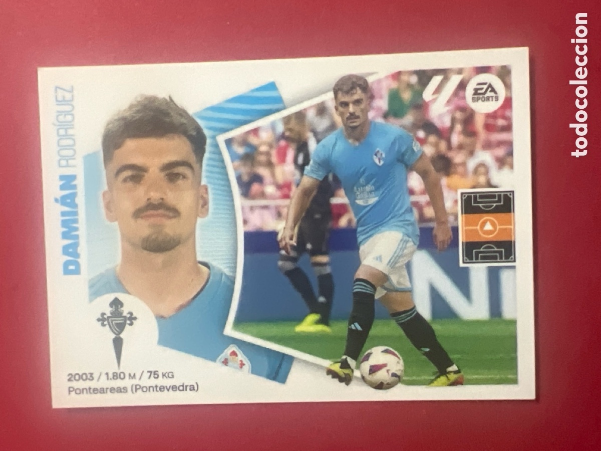 Football Stickers: E1481. 16B Dami&aacute;n Rodr&iacute;guez, RC Celta de Vigo, Panini Ediciones Liga Este 2024 2025 24 25, 16 B