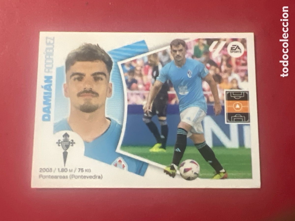 Football Stickers: E1477. 16B Dami&aacute;n Rodr&iacute;guez, RC Celta de Vigo, Panini Ediciones Liga Este 2024 2025 24 25, 16 B