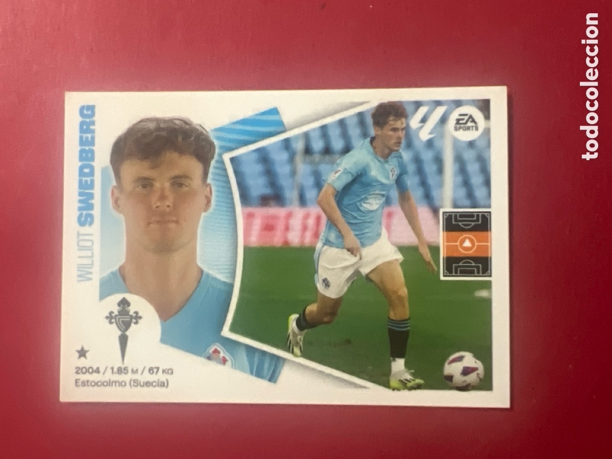 Football Stickers: E1478. N&ordm; 16A SWEDBERG CELTA LIGA ESTE 24 25 2024 2025 SIN PEGAR NUNCA PEGADO