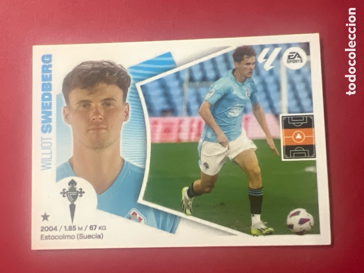 Football Stickers: E1479. N&ordm; 16A SWEDBERG CELTA LIGA ESTE 24 25 2024 2025 SIN PEGAR NUNCA PEGADO