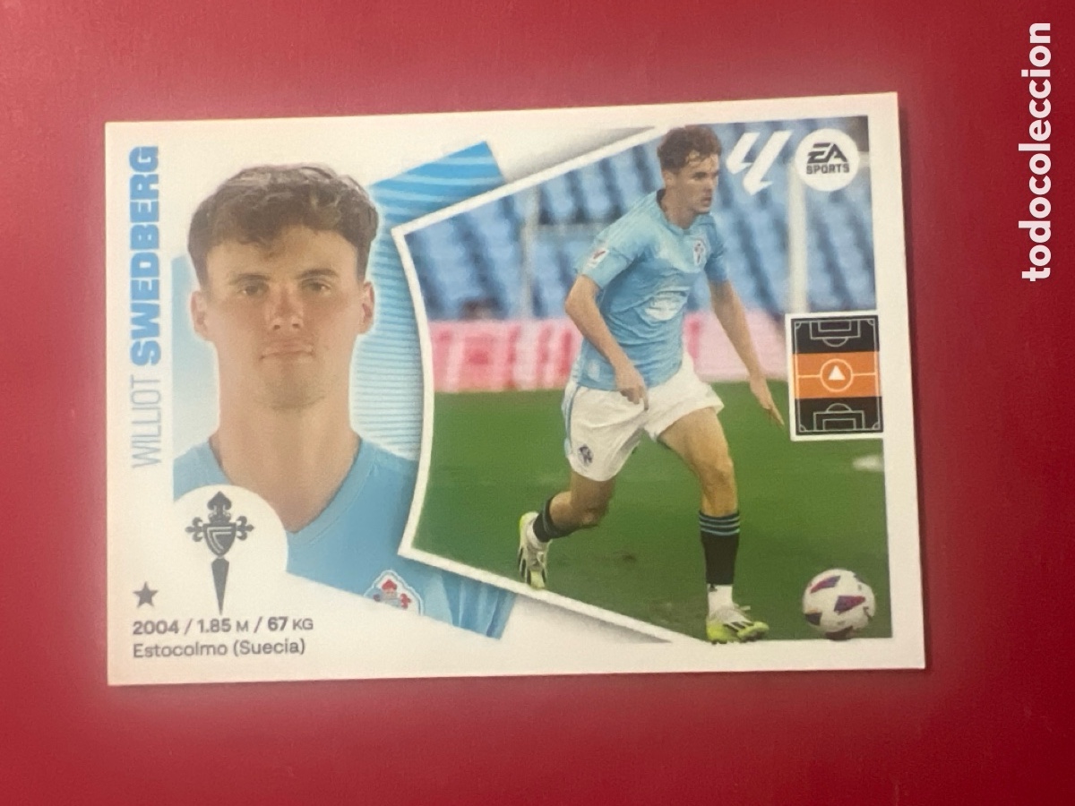 Football Stickers: E1480. N&ordm; 16A SWEDBERG CELTA LIGA ESTE 24 25 2024 2025 SIN PEGAR NUNCA PEGADO