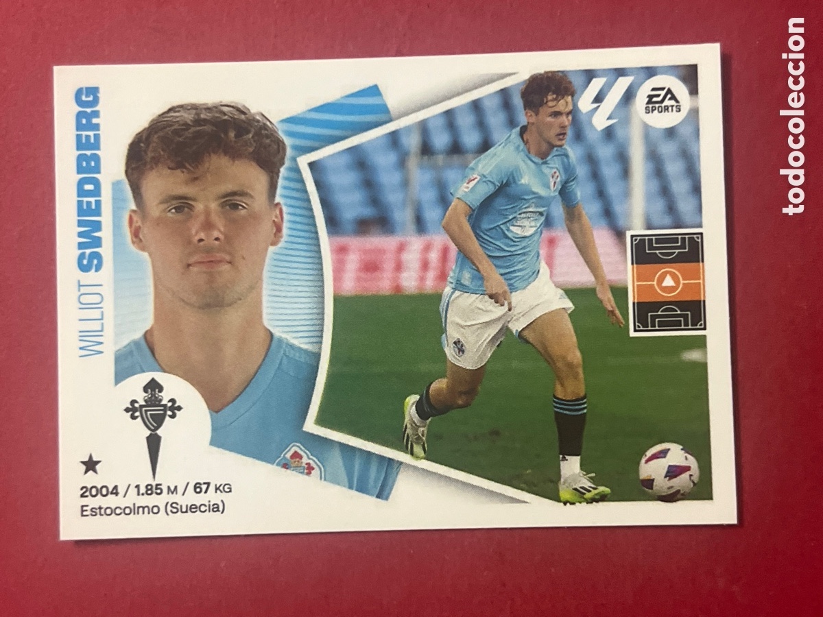 Football Stickers: E1481. N&ordm; 16A SWEDBERG CELTA LIGA ESTE 24 25 2024 2025 SIN PEGAR NUNCA PEGADO