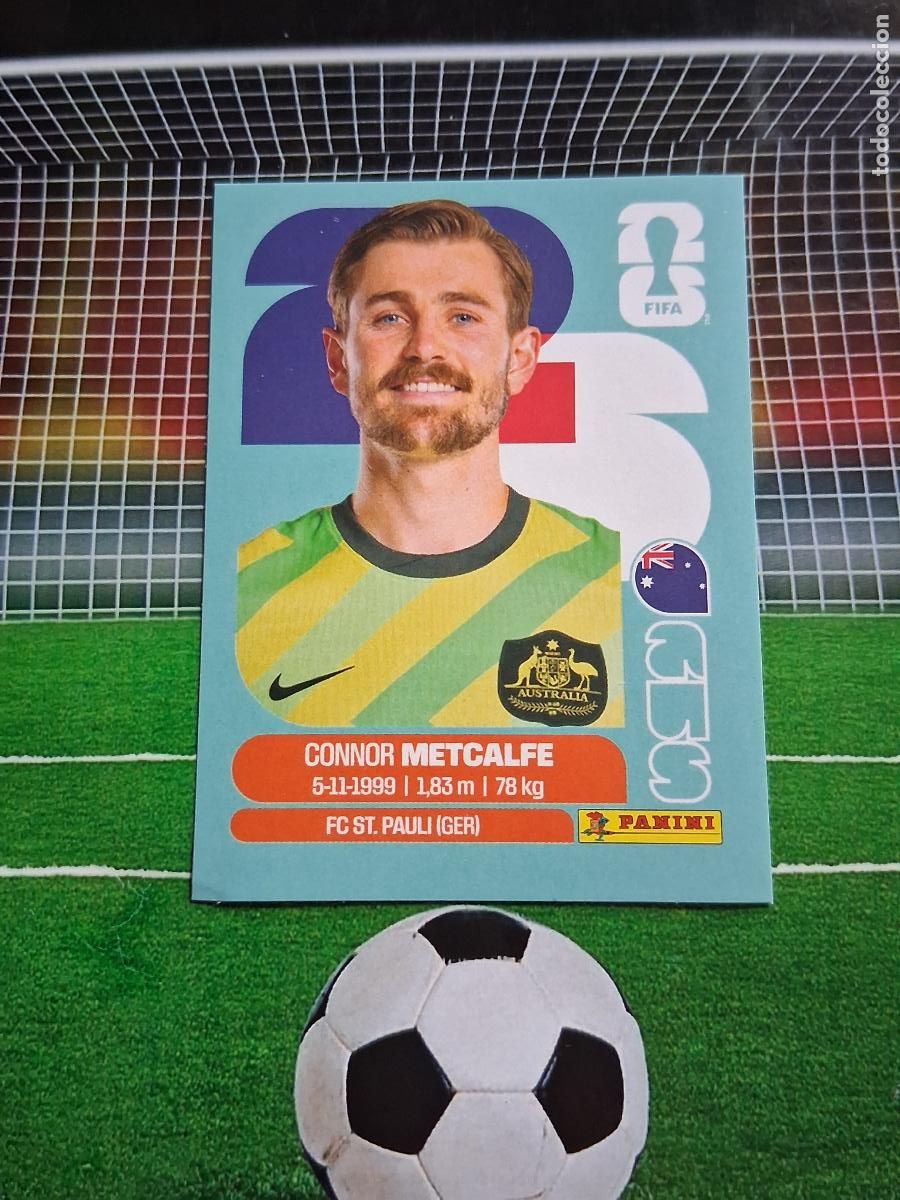 Cromos de f&uacute;tbol: AUS 15 CONNOR METCALFE AUSTRALIA CROMO STICKERS FUTBOL MUNDIAL FIFA 2026 MEXICO EEUU CANADA PANINI