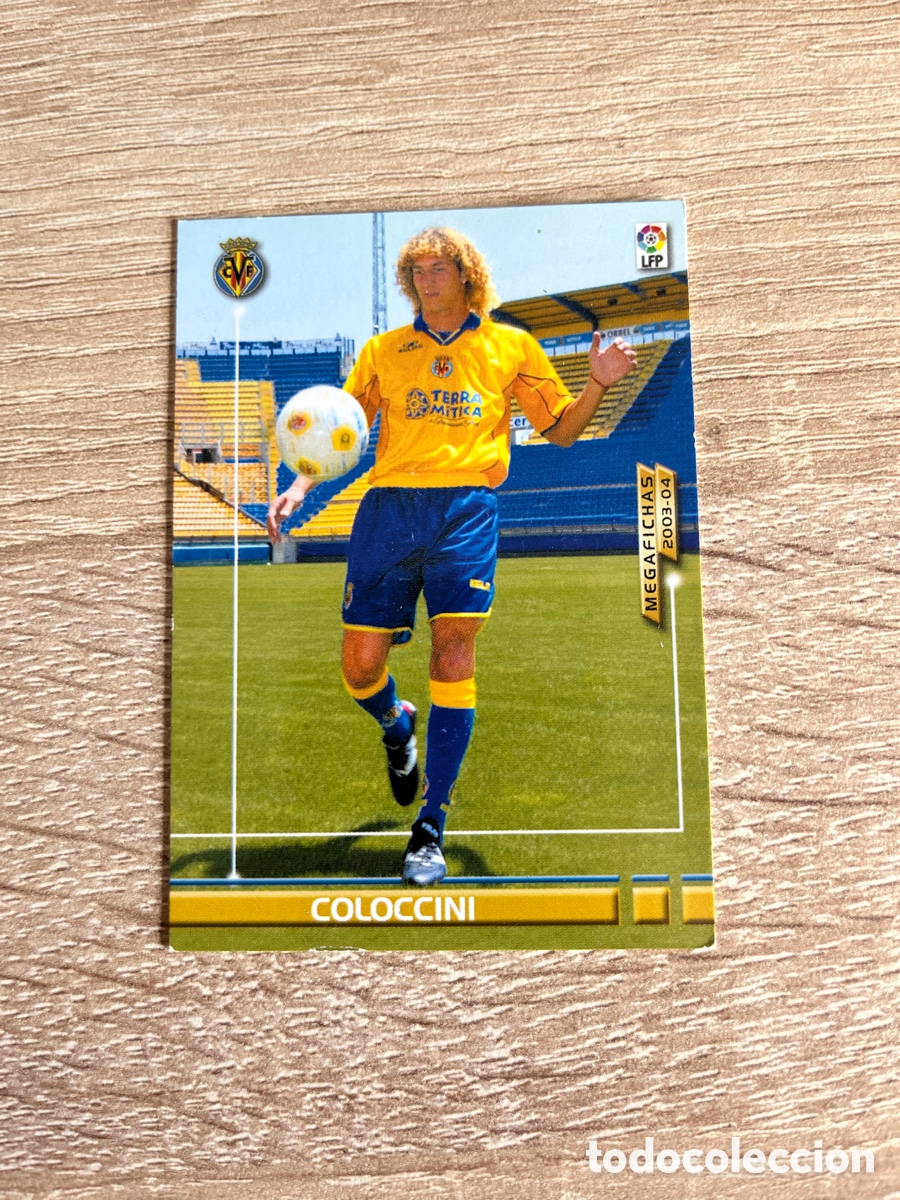 Cromos de f&uacute;tbol: 448 COLOCCINI NUEVO FICHAJE MEGAFICHAS MEGACRACKS MGK 2003 2004 VILLARREAL