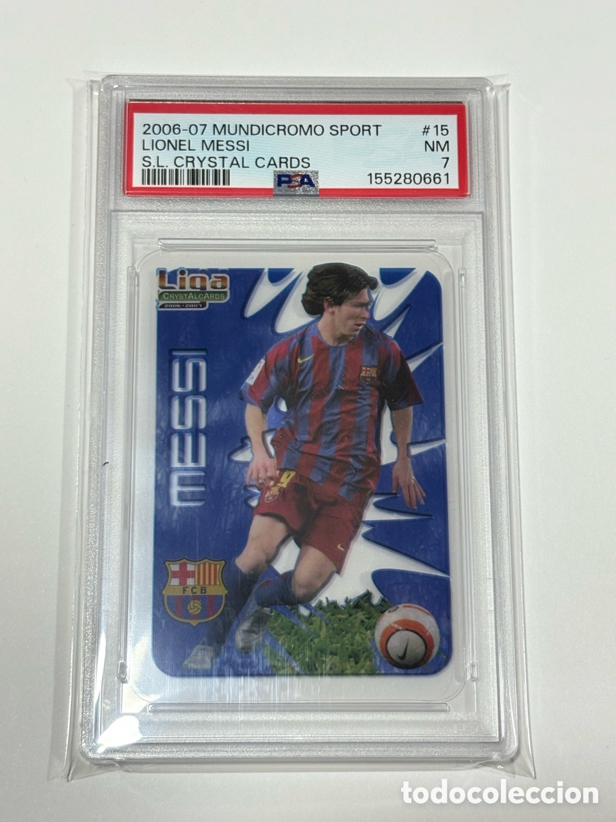 Cromos de f&uacute;tbol: PSA 7 2006 2007 MUNDICROMO SPORT S.L. CRYSTAL CARDS 15 LIONEL MESSI