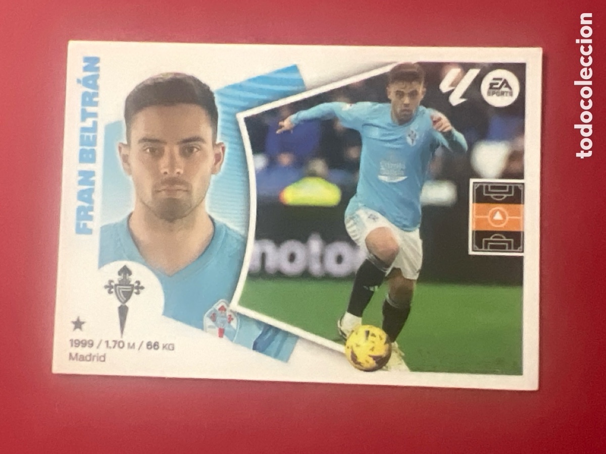 Cromos de f&uacute;tbol: E1488. Cromo Celta de Vigo n&ordm; 14 Fran Beltr&aacute;n Colecci&oacute;n Liga 2024 2025 24 25 este