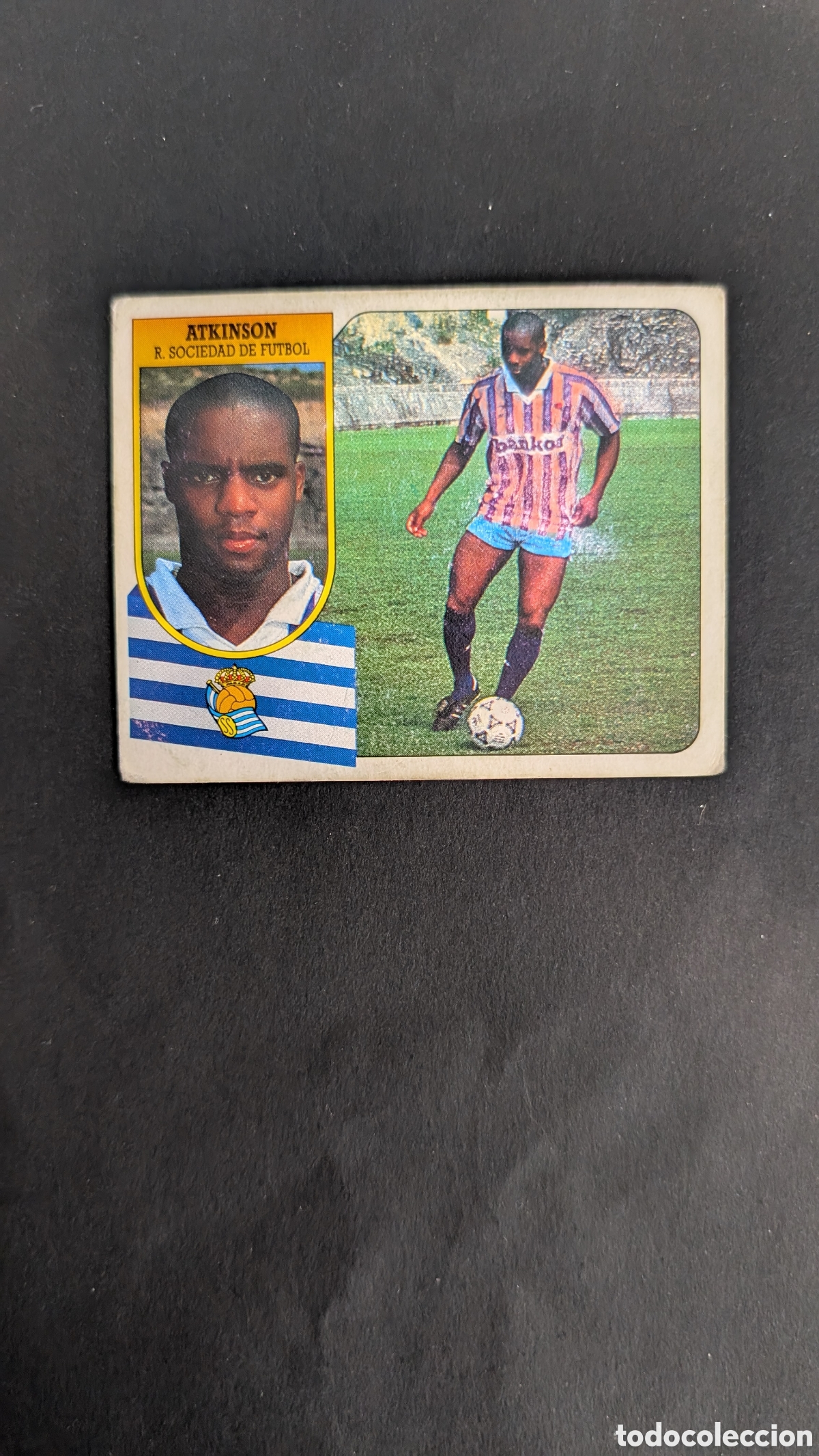 Cromos de Futebol: ATKINSON REAL SOCIEDAD BAJA CART&Oacute;N LIGA ESTE 1991/92 91 92 NUNCA PEGADO SIN PEGAR