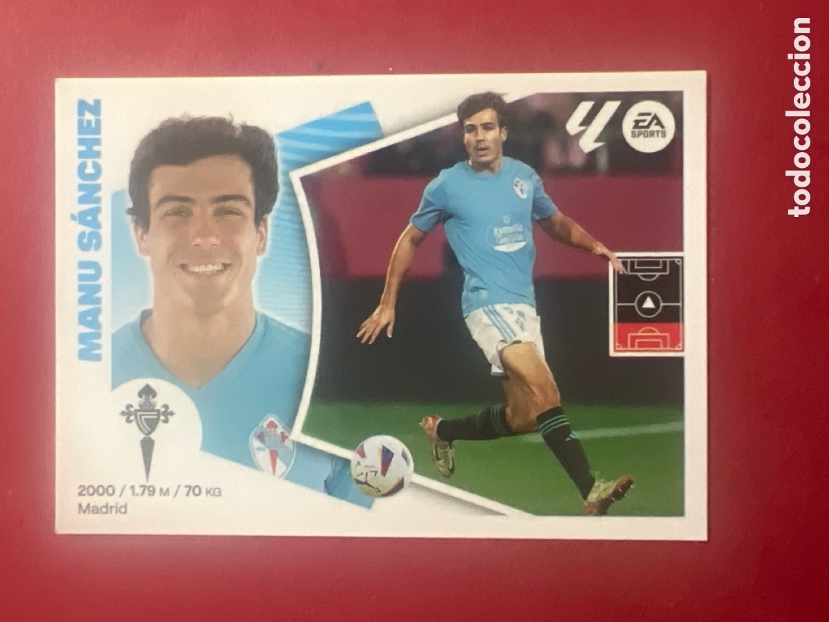 Cromos de f&uacute;tbol: E1497. 10 Manu S&aacute;nchez, RC Celta de Vigo, Panini Ediciones Liga Este 2024 2025 24 25