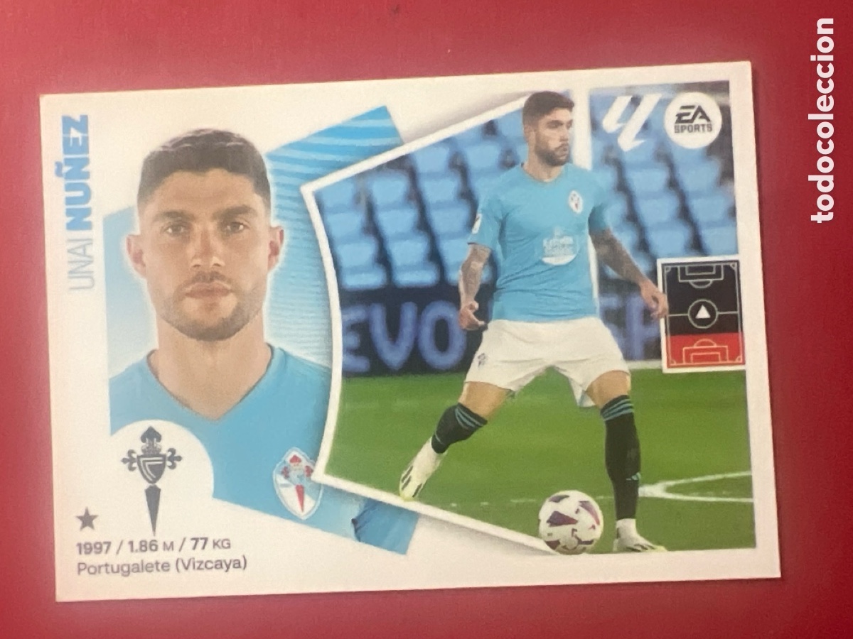 Cromos de f&uacute;tbol: E1510. 6A Unai N&uacute;&ntilde;ez, RC Celta de Vigo, Panini Ediciones Liga Este 2024 2025 24 25, 6 A
