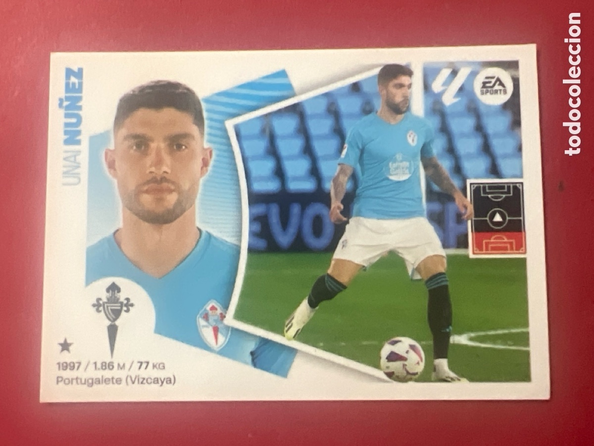 Cromos de Futebol: E1511. 6A Unai N&uacute;&ntilde;ez, RC Celta de Vigo, Panini Ediciones Liga Este 2024 2025 24 25, 6 A