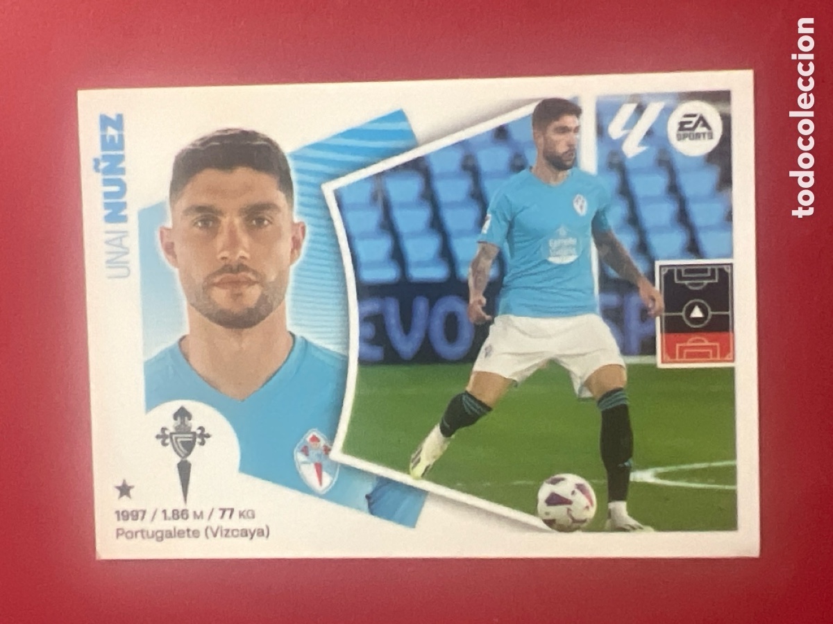 Fu&szlig;ball-Sticker: E1512. 6A Unai N&uacute;&ntilde;ez, RC Celta de Vigo, Panini Ediciones Liga Este 2024 2025 24 25, 6 A