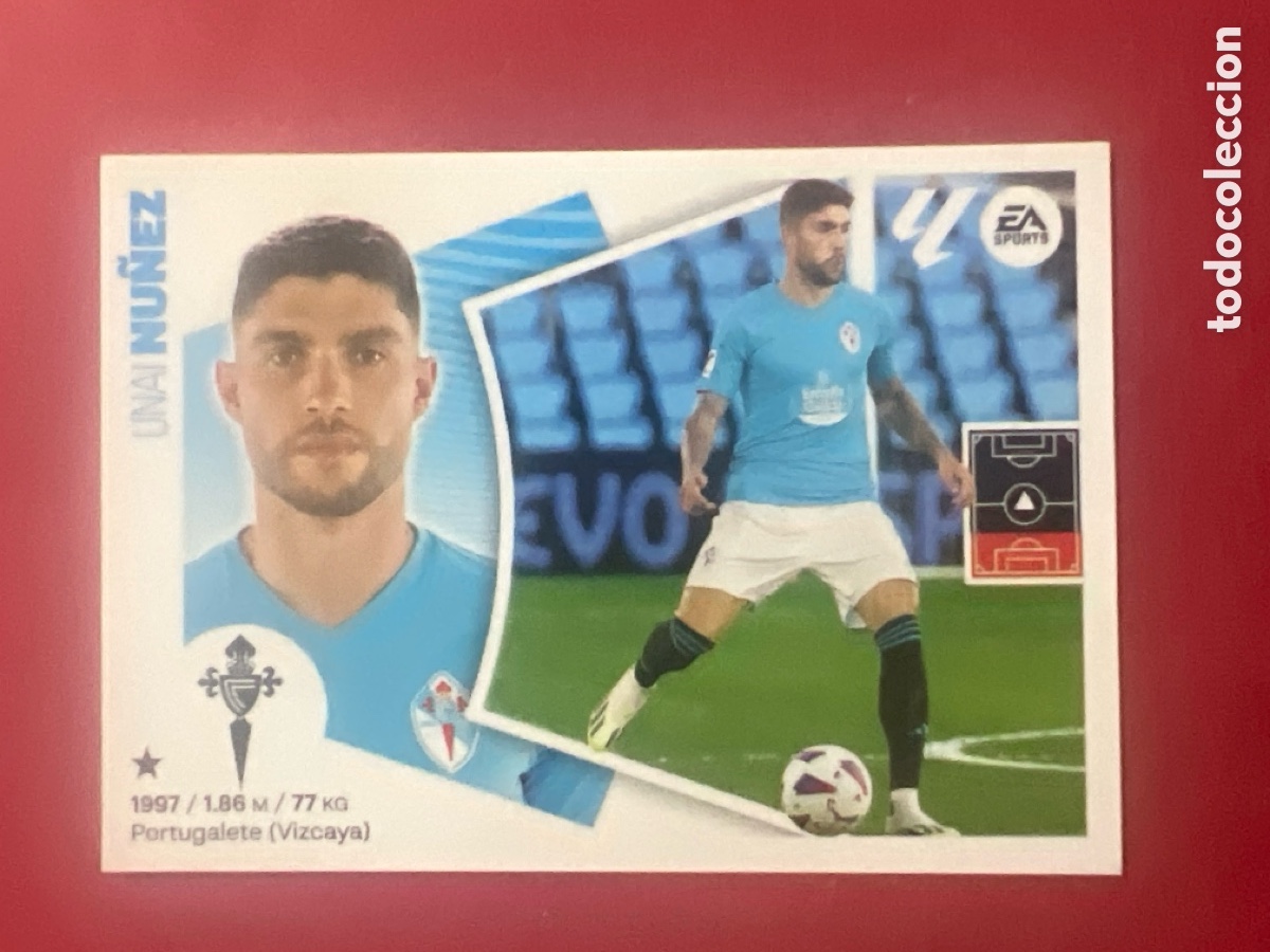 Fu&szlig;ball-Sticker: E1513. 6A Unai N&uacute;&ntilde;ez, RC Celta de Vigo, Panini Ediciones Liga Este 2024 2025 24 25, 6 A