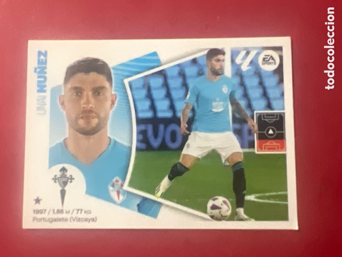 Fu&szlig;ball-Sticker: E1517. 6A Unai N&uacute;&ntilde;ez, RC Celta de Vigo, Panini Ediciones Liga Este 2024 2025 24 25, 6 A