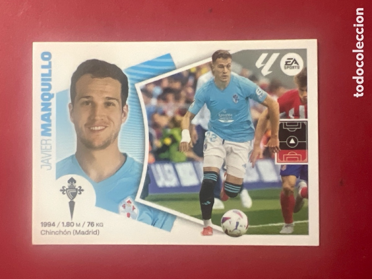 Football Stickers: E1518. JAVIER MANQUILLO 5 CELTA DE VIGO LIGA ESTE PANINI 2024 2025 24 25 NUEVO SIN PEGAR NUNCA