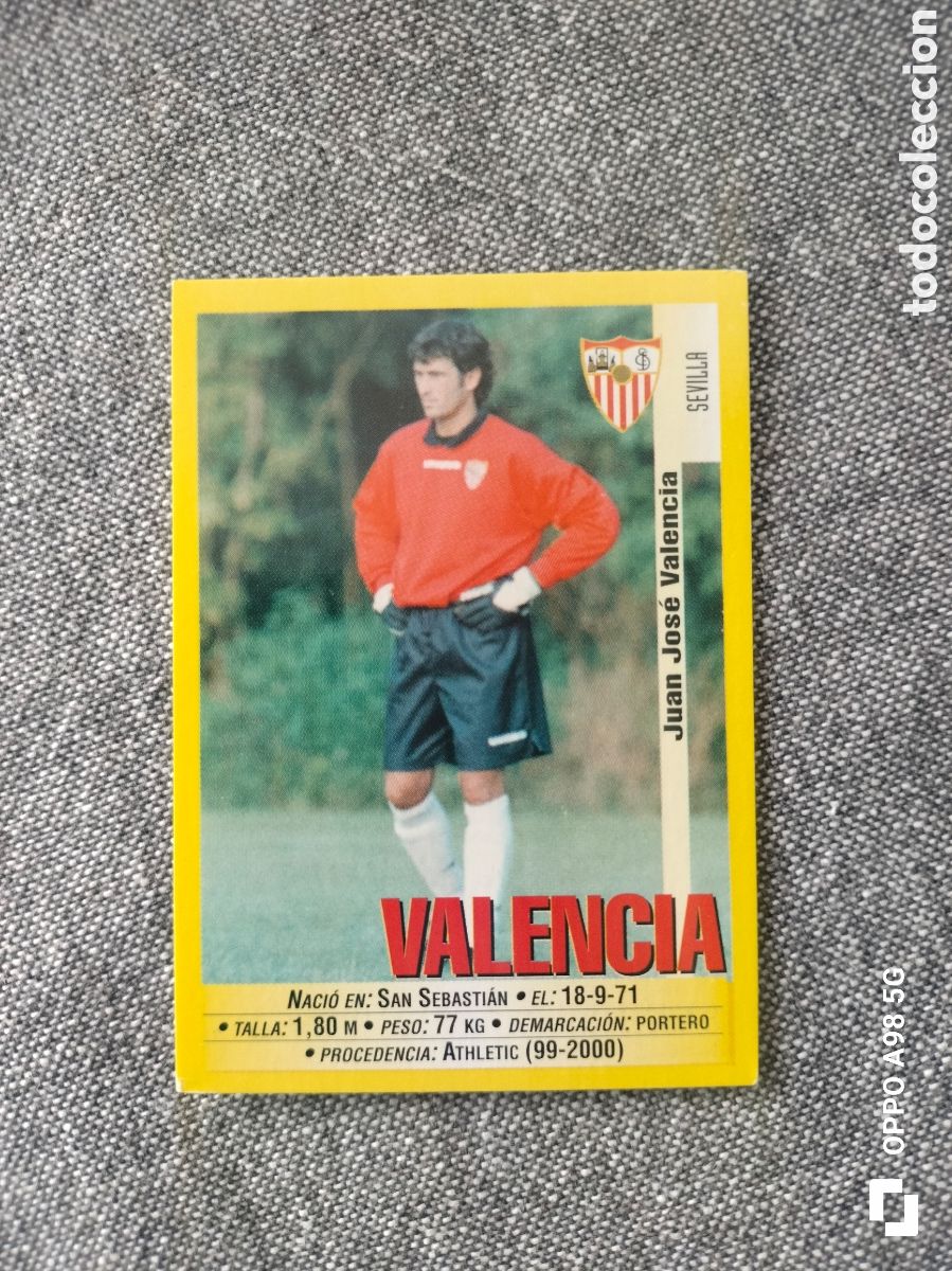 Cromos de f&uacute;tbol: Cromo 363a 363 a versi&oacute;n Valencia Sevilla Panini liga temporada 99 00 1999 2000