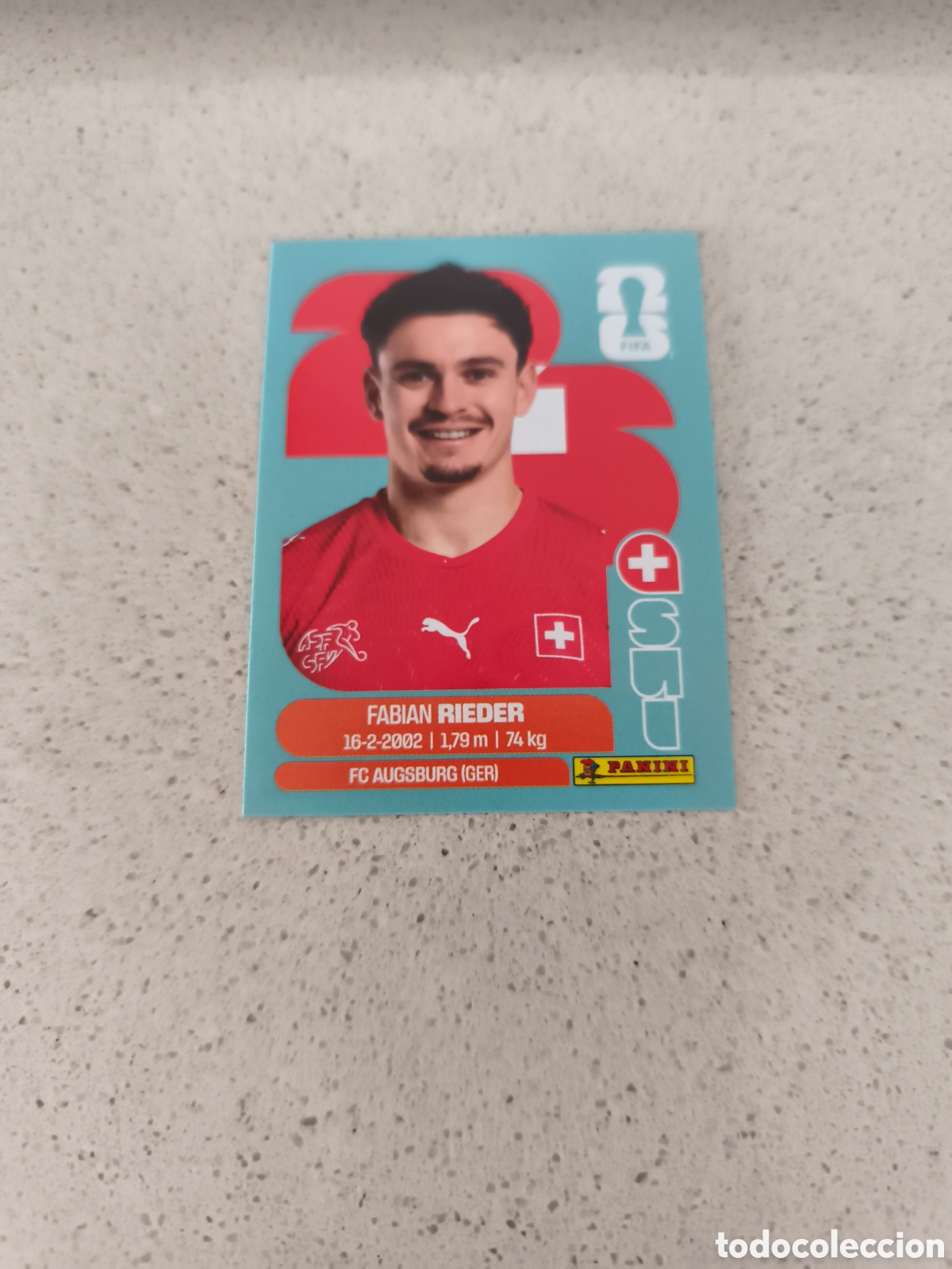 Cromos de Futebol: CROMO N&Uacute;MERO 12 RIEDER SUIZA. MUNDIAL 2026. PANINI.