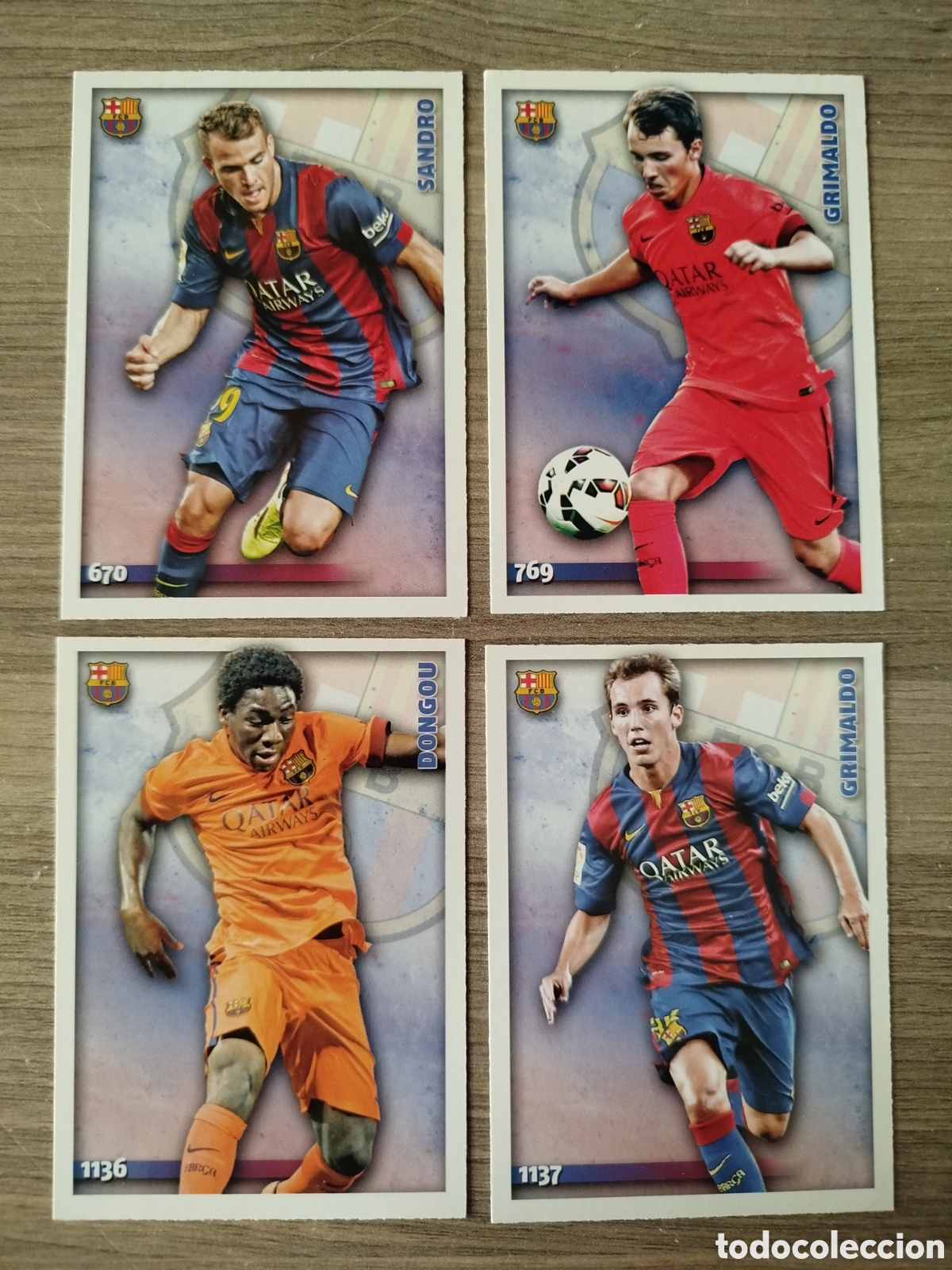 Cromos de Futebol: Mundicromo 2015.F.C.Barcelona (GRIMALDO,SANDRO,DONGOU).