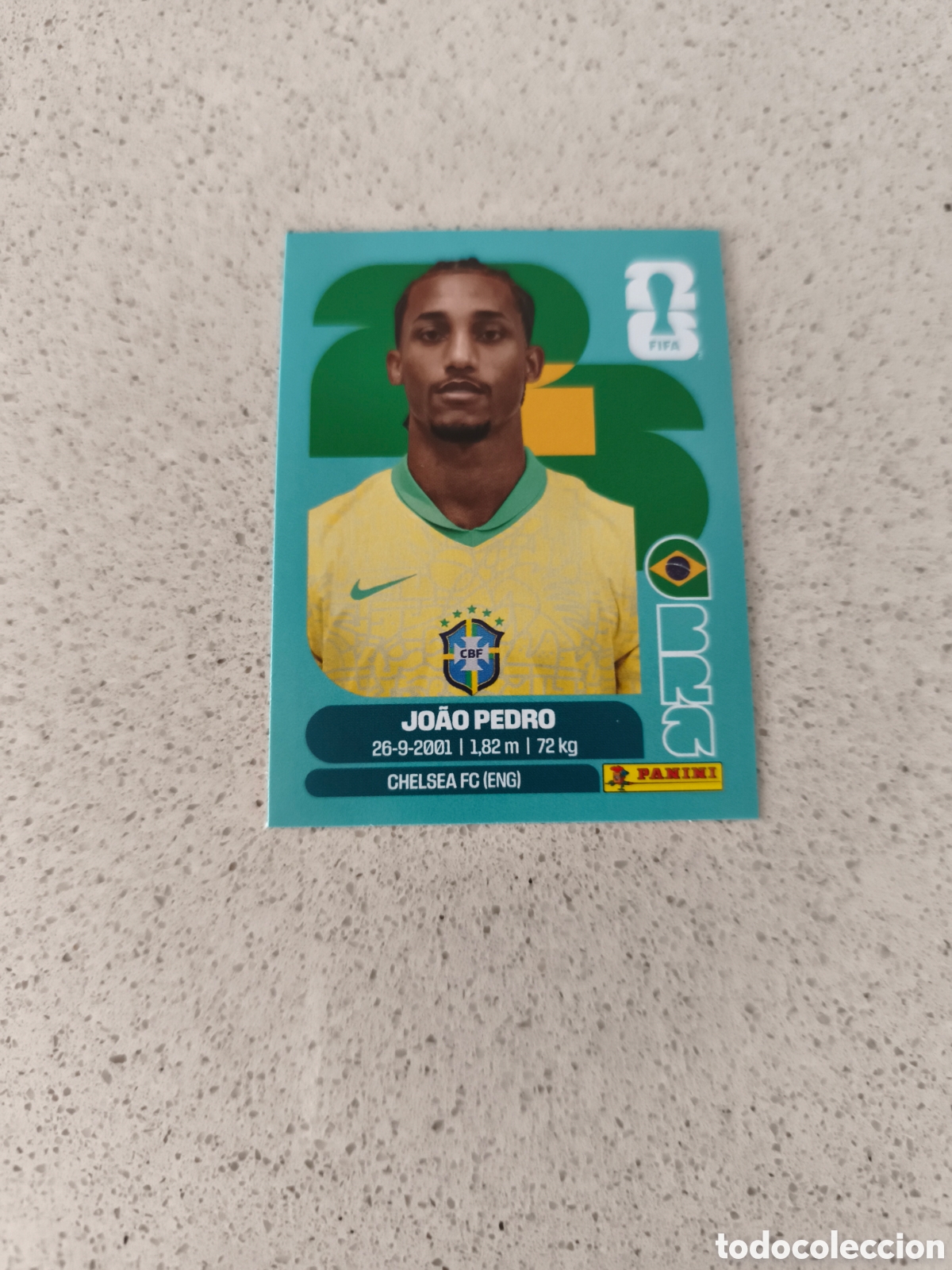 Cromos de f&uacute;tbol: CROMO N&Uacute;MERO 16 JOAO PEDRO BRASIL. MUNDIAL 2026. PANINI.