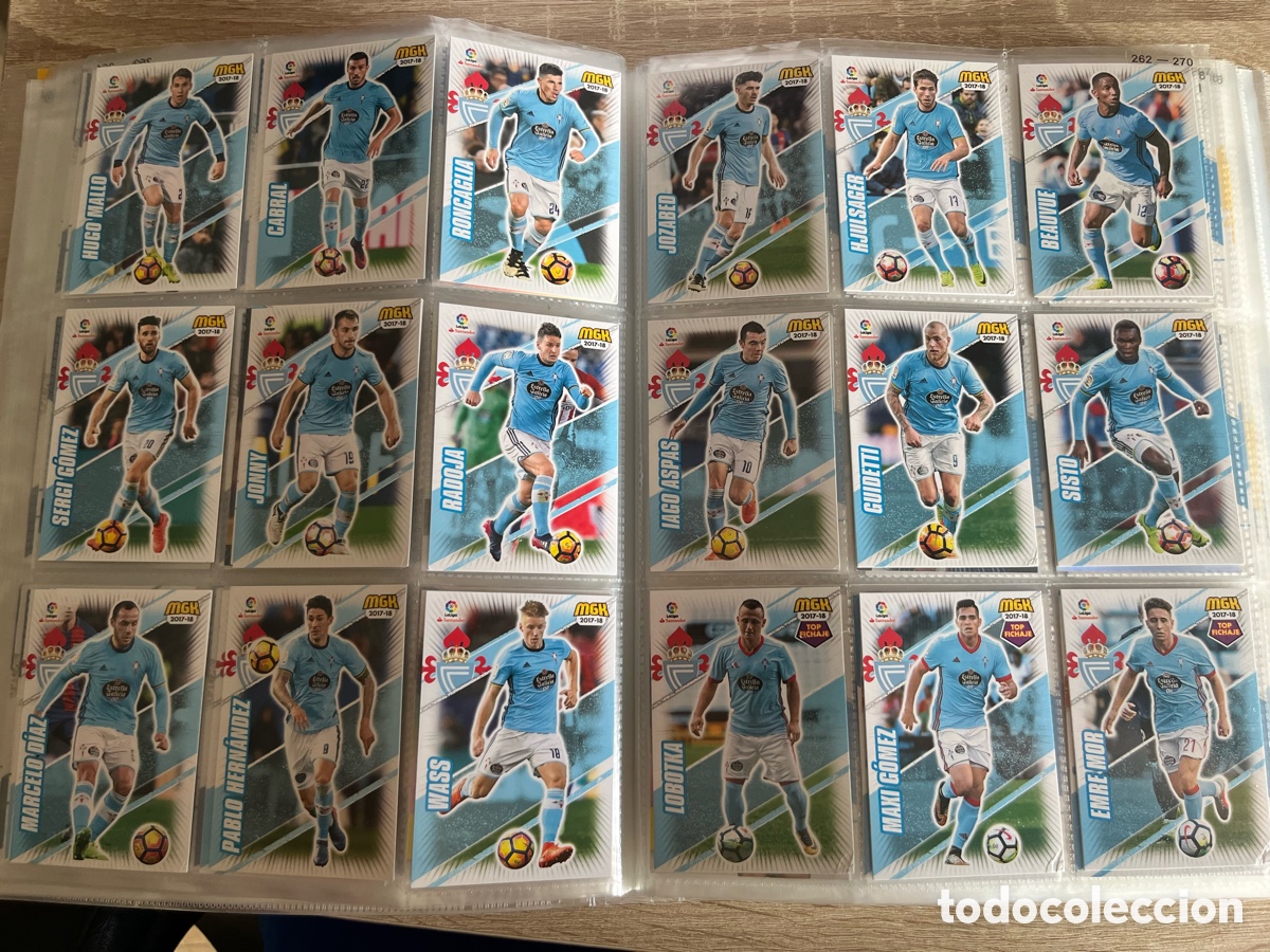 Cromos de f&uacute;tbol: CELTA DE VIGO MEGACRACKS MGK 2017 2018 17 18 LOTE COLECCI&Oacute;N EQUIPO COMPLETO CON TODO