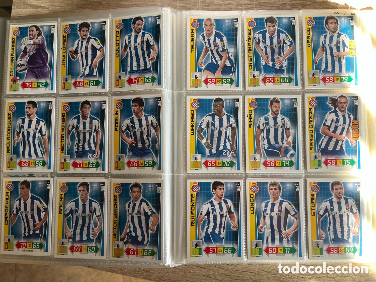 Figurine di Calcio: ESPA&Ntilde;OL ESPANYOL ADRENALYN 2012 2013 12 13 SET B&Aacute;SICO COMPLETO