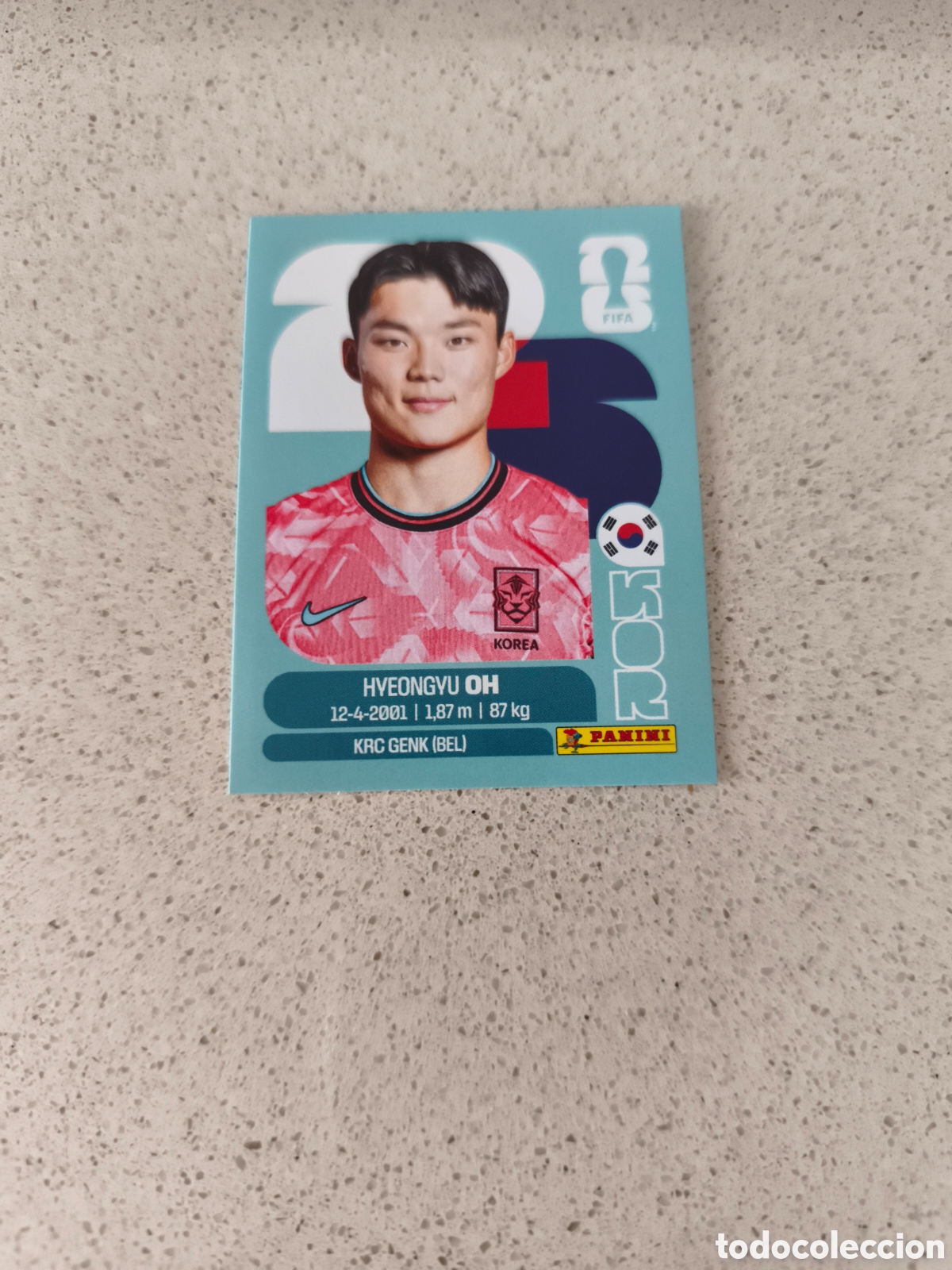 Figurine di Calcio: CROMO N&Uacute;MERO 20 OH COREA. MUNDIAL 2026. PANINI.