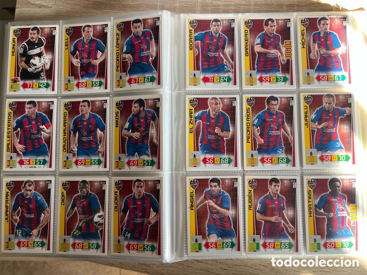 Football Stickers: LEVANTE CF ADRENALYN 2012 2013 12 13 SET B&Aacute;SICO COMPLETO