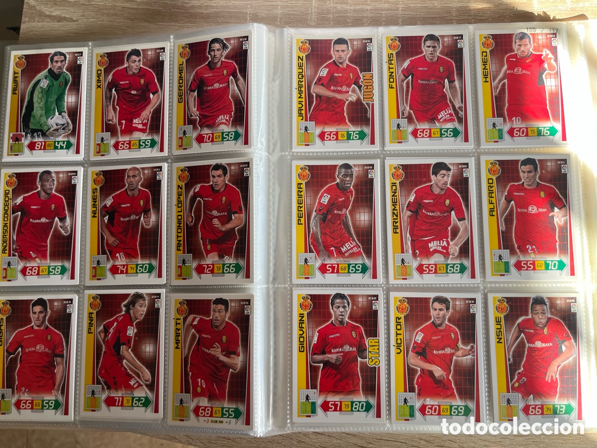 Football Stickers: MALLORCA ADRENALYN 2012 2013 12 13 SET B&Aacute;SICO COMPLETO